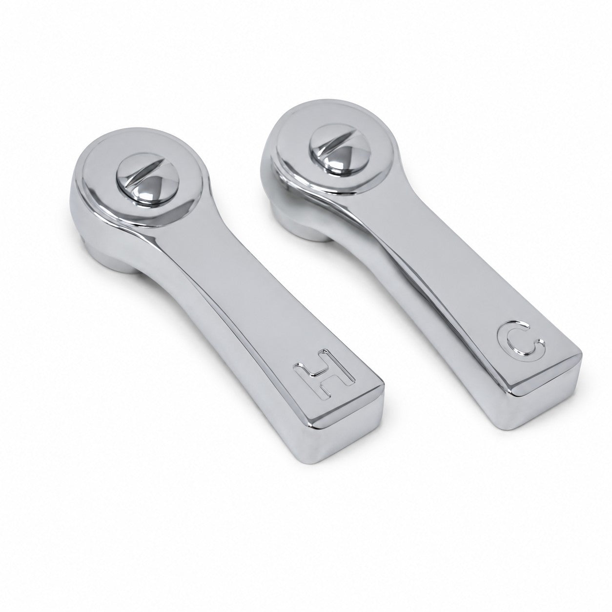 Strom Living P0782 Deco Lever Handle Pair Chrome Temperature Handle Pair - Faucet Parts