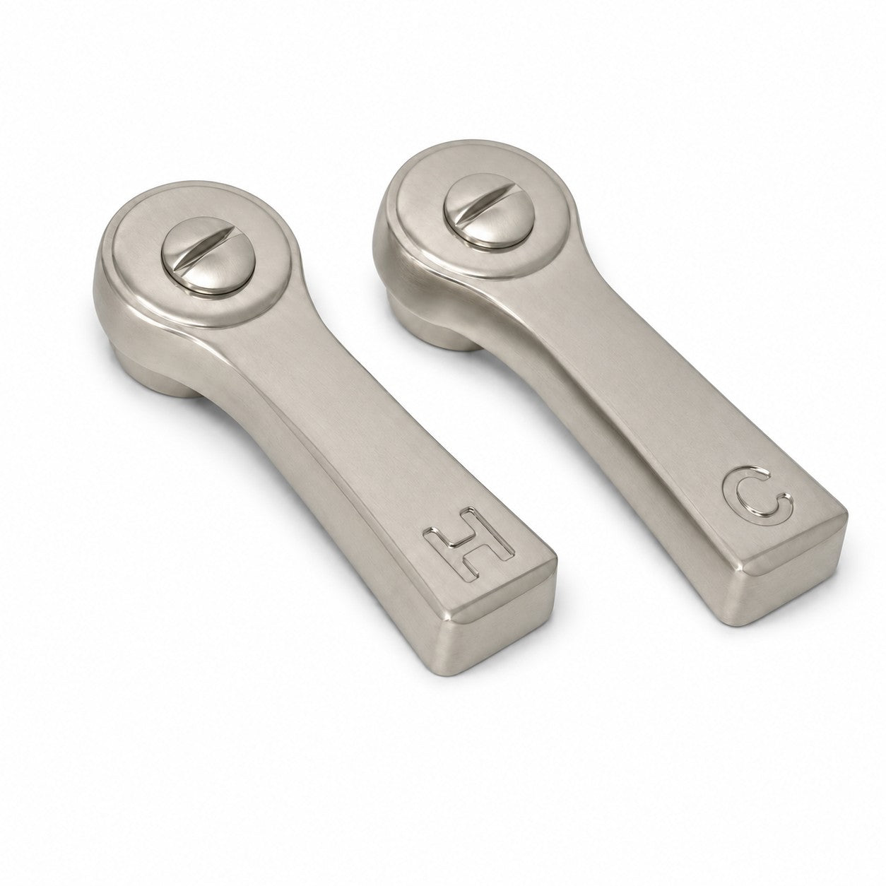 Strom Living P0782 Deco Lever Handle Pair Matte Nickel Temperature Handle Pair - Faucet Parts