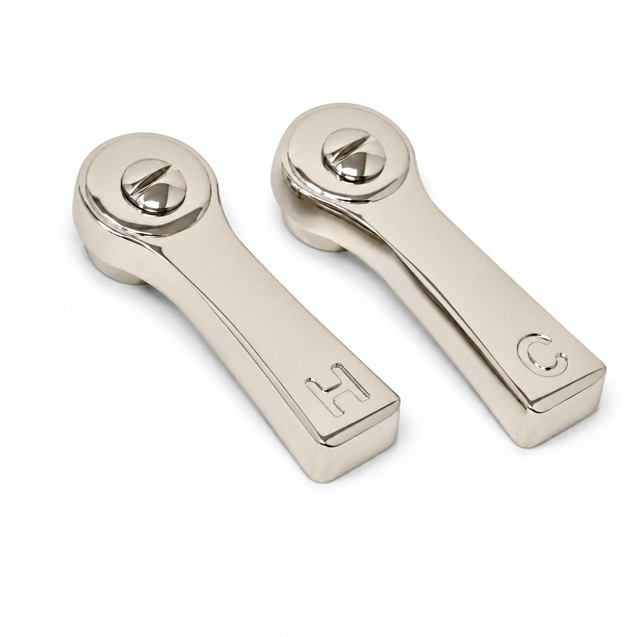 Strom Living P0782 Deco Lever Handle Pair Polished Nickel Temperature Handle Pair - Faucet Parts