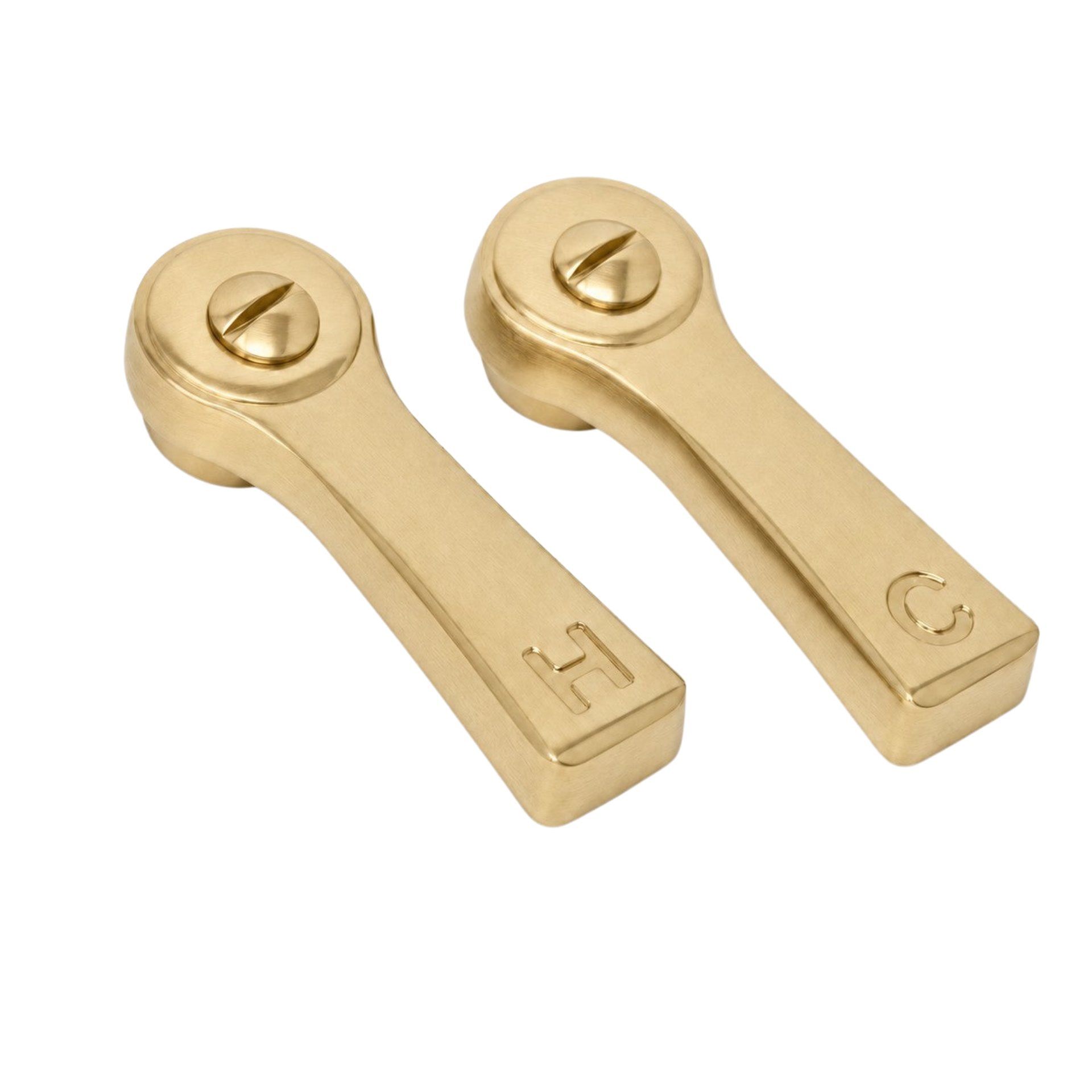 Strom Living P0782 Deco Lever Handle Pair Satin Brass Temperature Handle Pair - Faucet Parts