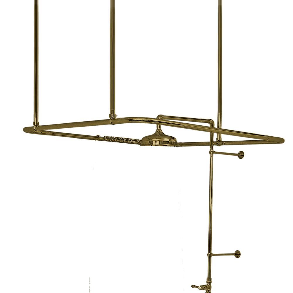 Square Shower Rod Enclosure 42" , 1" Tube, and 36" Ceiling Brace P0787 | Strom Living - Shower Components