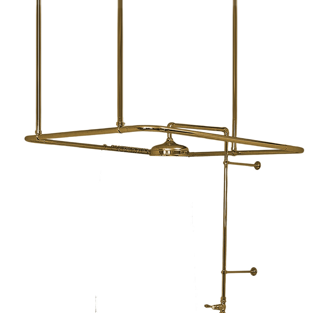 Square Shower Rod Enclosure 42" , 1" Tube, and 36" Ceiling Brace P0787 | Strom Living - Shower Components