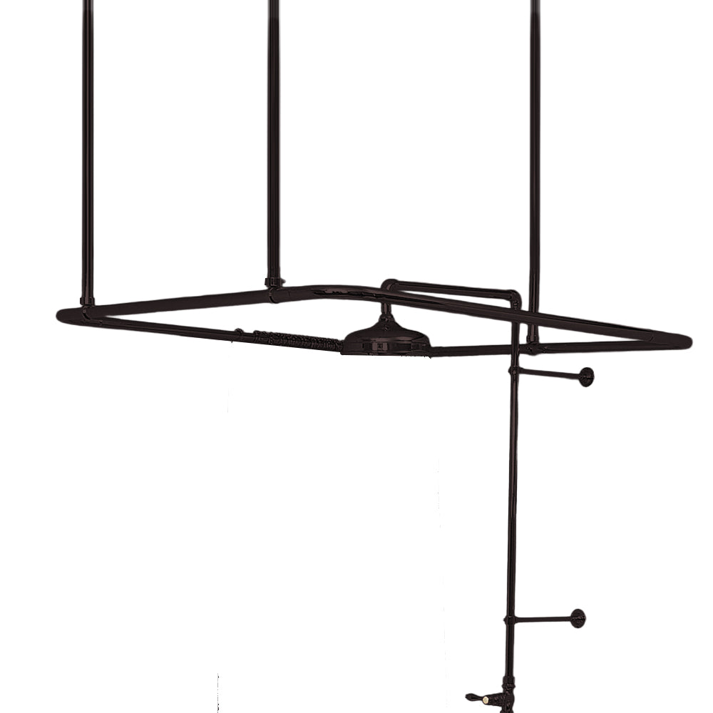 Square Shower Rod Enclosure 42" , 1" Tube, and 36" Ceiling Brace P0787 | Strom Living - Shower Components
