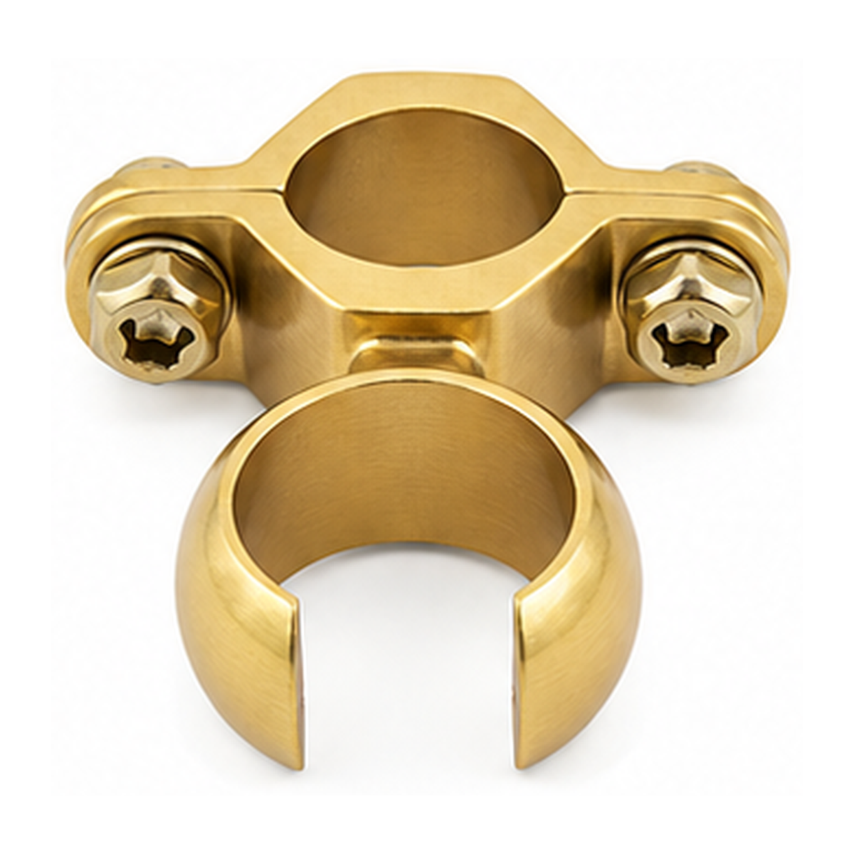 Strom Living Riser Bracket for Handheld Sprayer, Fits 3/4'' OD Satin Brass - Plumbing Parts