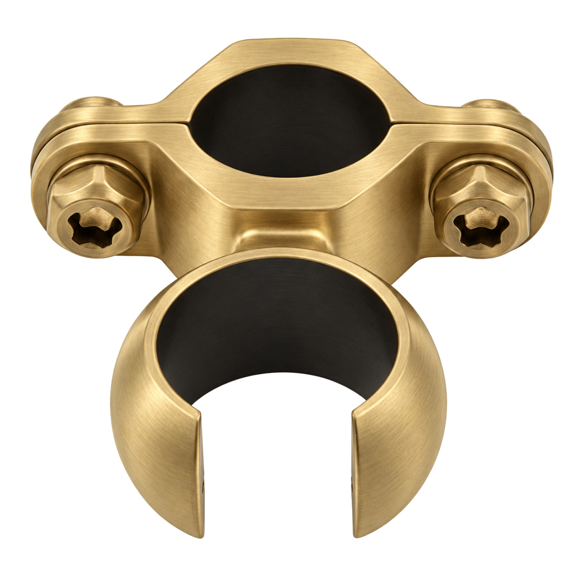 Strom Living Riser Bracket for Handheld Sprayer, Fits 3/4'' OD in Satin Brass