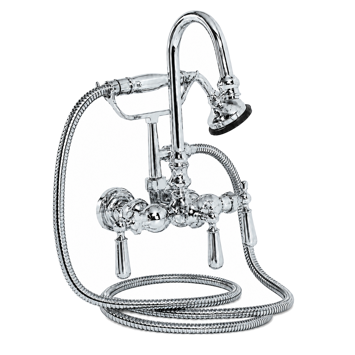 Tub Mount Gooseneck Faucet with Handheld P0793 | Strom Living Chrome - Tub Fillers