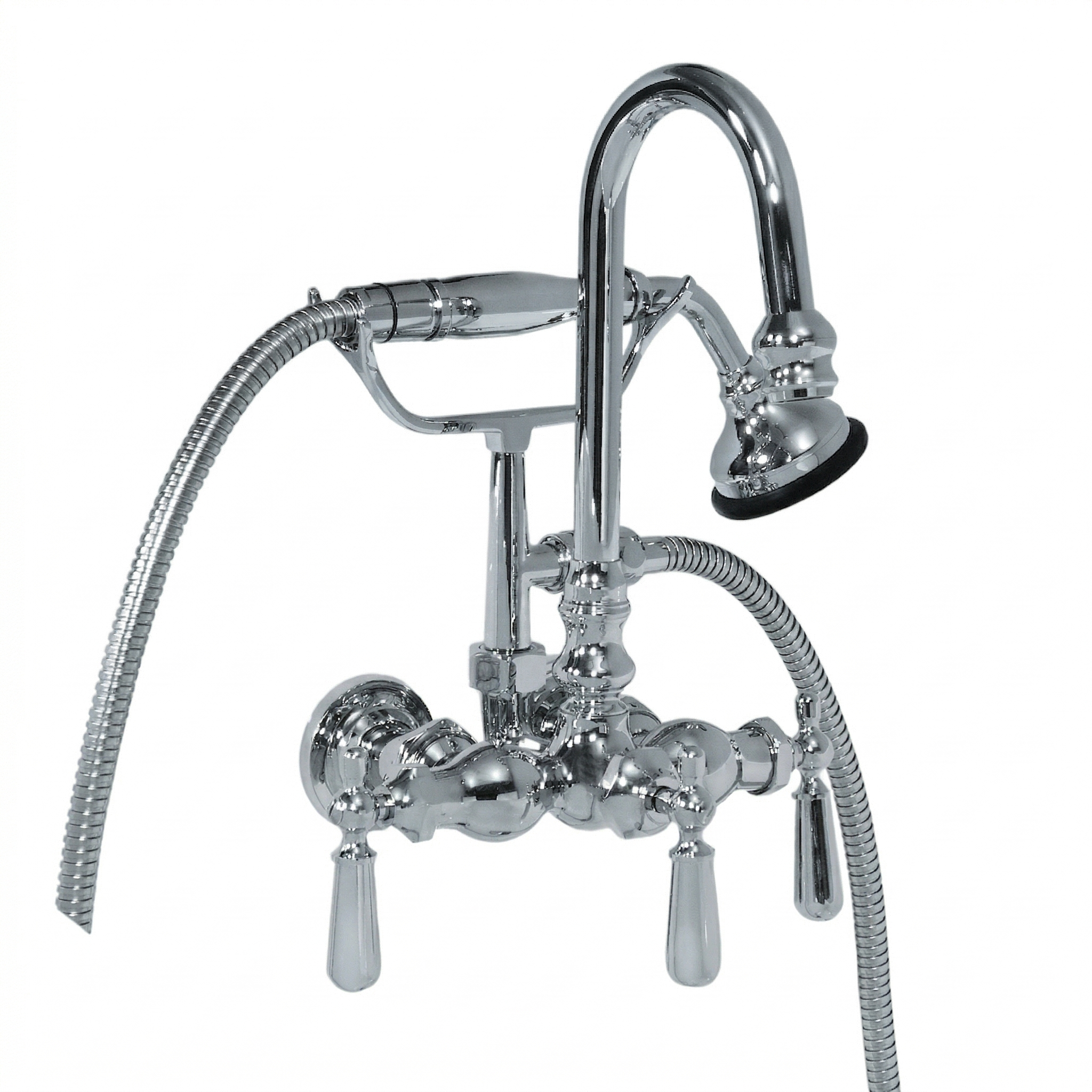 Tub Mount Gooseneck Faucet with Handheld P0793 | Strom Living Chrome - Tub Fillers