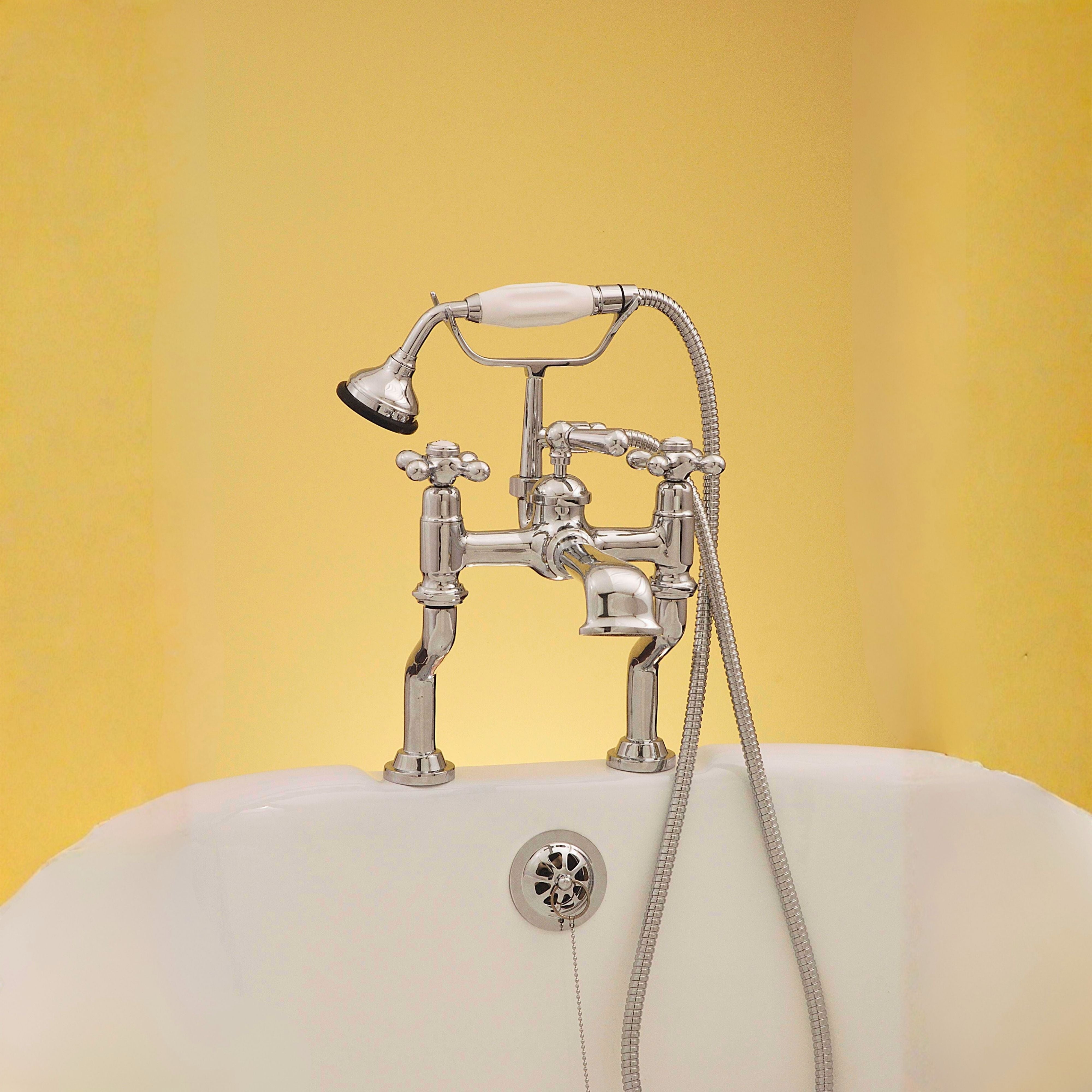 Deck Mount Offset British Telephone Tub Faucet P0795 | Strom Living - Tub Fillers