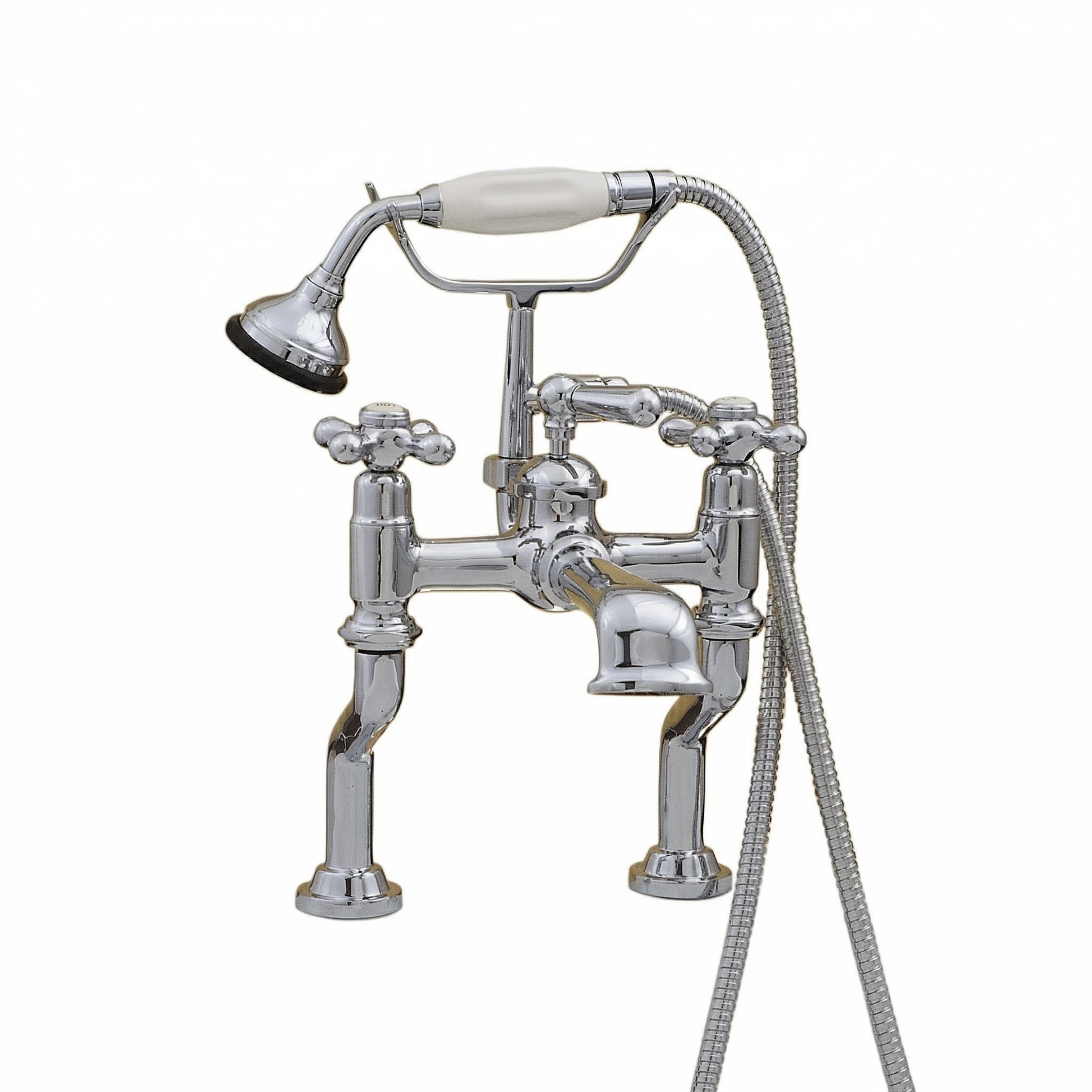 Deck Mount Offset British Telephone Tub Faucet P0795 | Strom Living Chrome - Tub Fillers