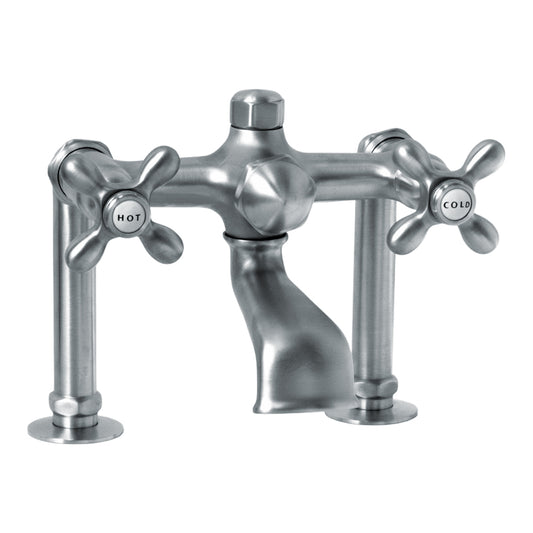Strom Living British Telephone Tub Faucet with Cross Handles and Nipple Hook-up Kit