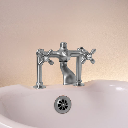 Strom Living British Telephone Tub Faucet with Cross Handles and Nipple Hook-up Kit