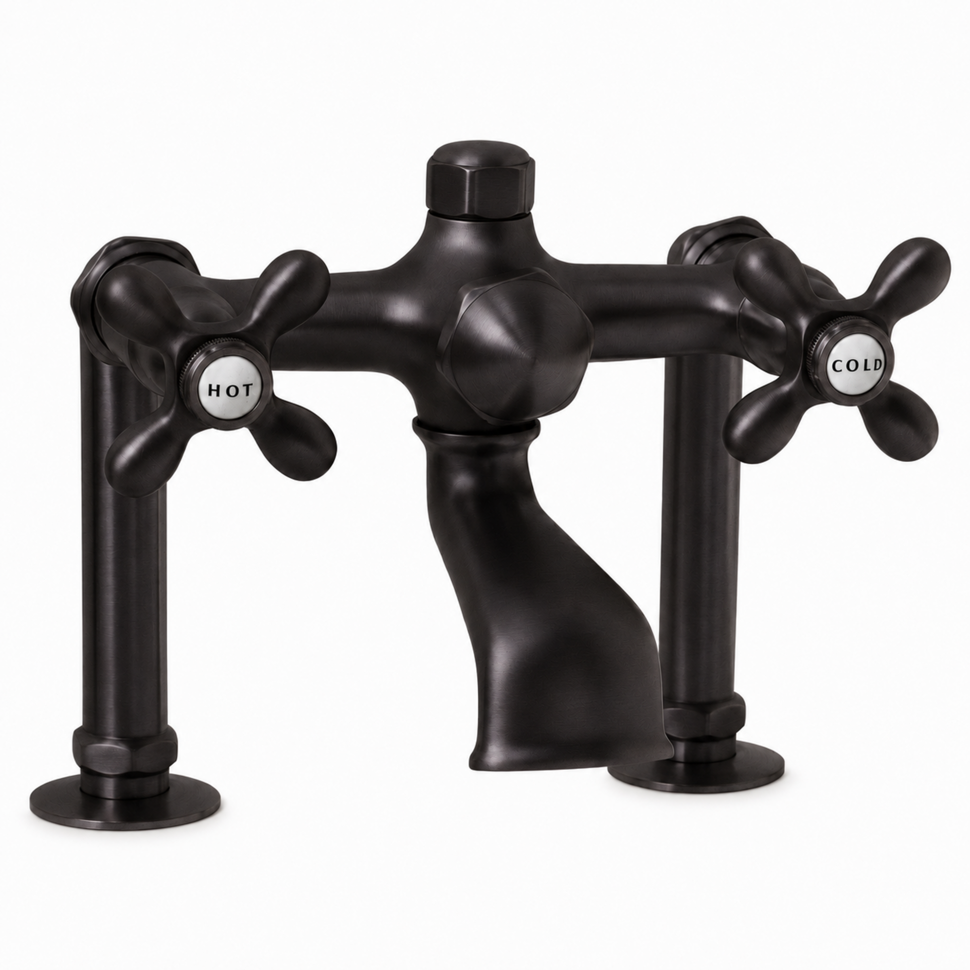 Deck Mount Tub Faucet with Cross Handles P0802 | Strom Living Oil Rubbed Bronze - Tub Fillers