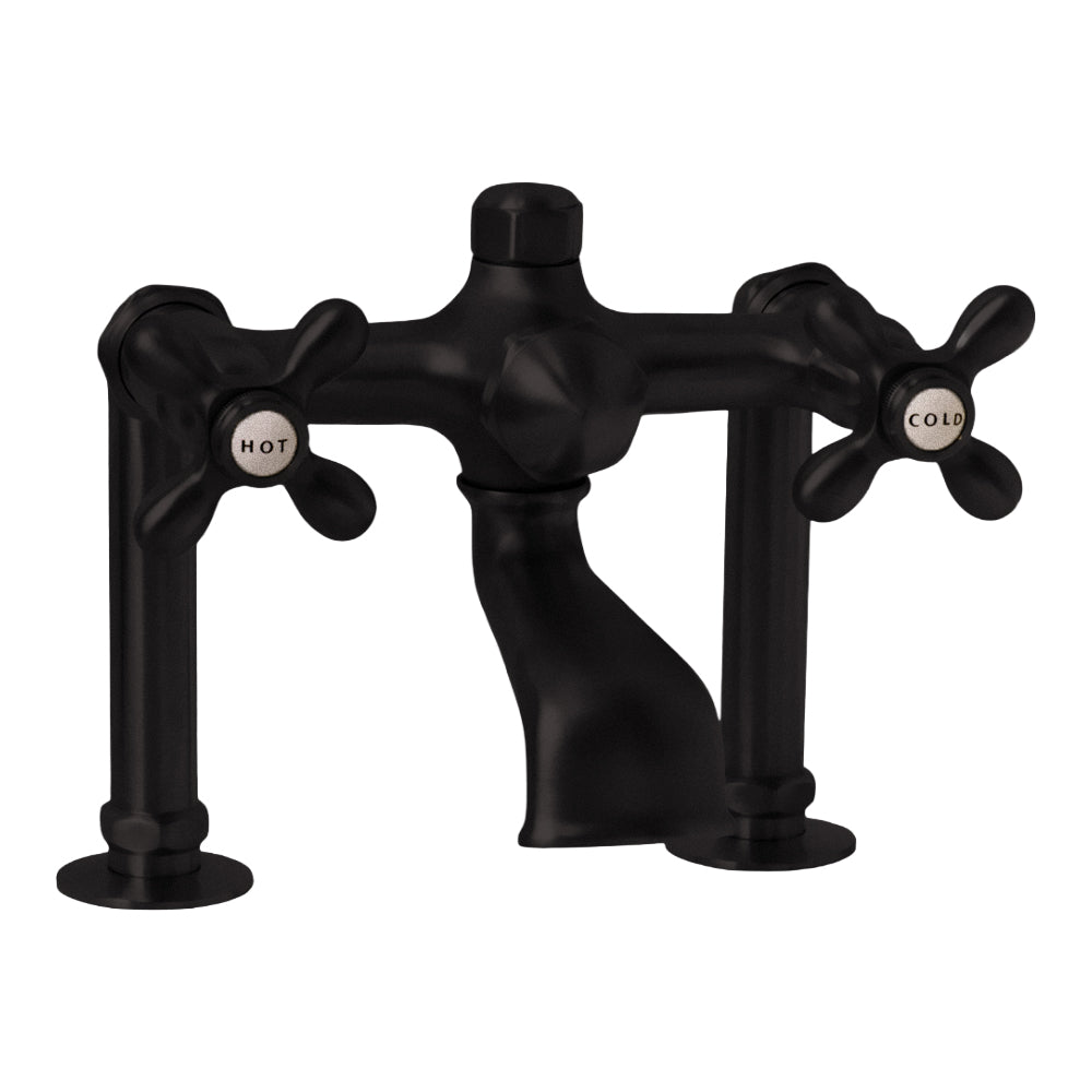 Strom Living British Telephone Tub Faucet with Cross Handles and Nipple Hook-up Kit