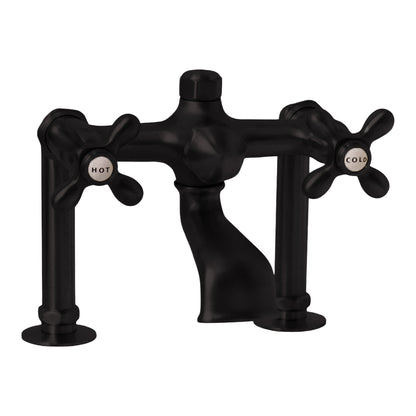Strom Living British Telephone Tub Faucet with Cross Handles and Nipple Hook-up Kit