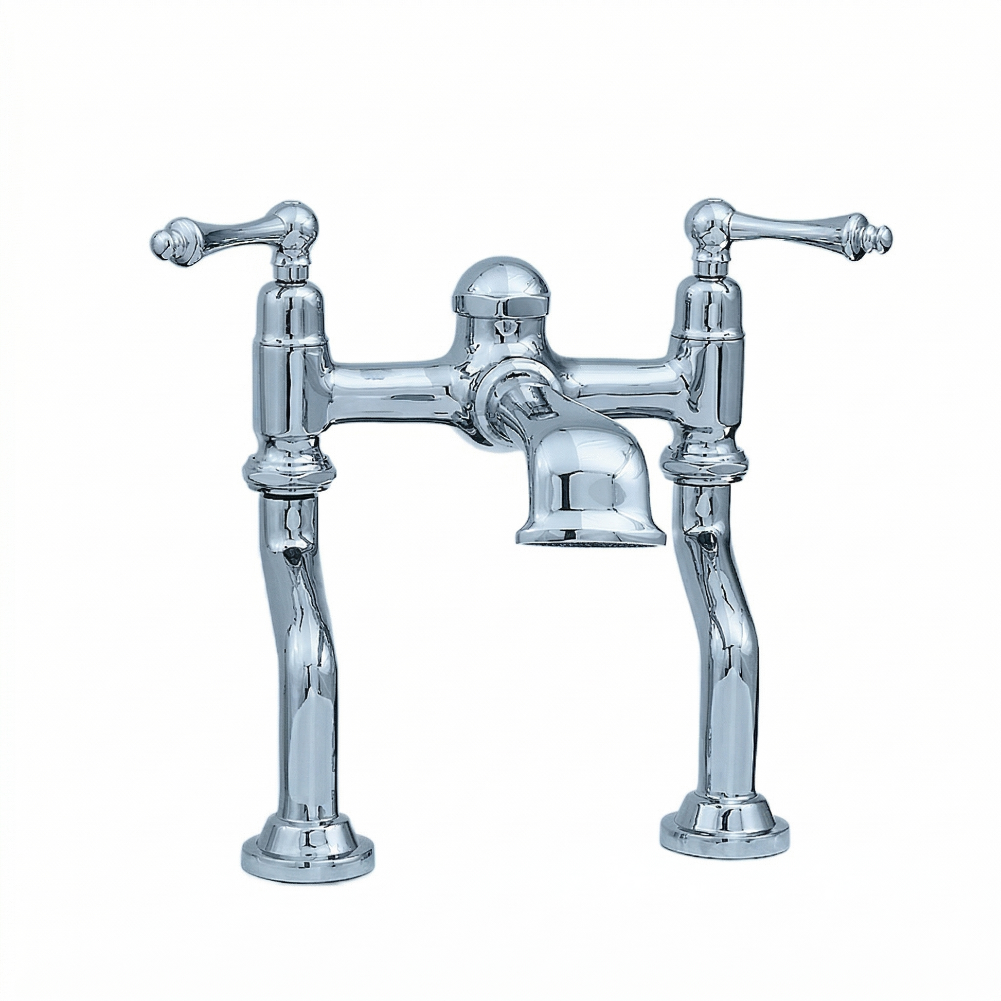 Offset Deck Mount Tub Faucet with Straight Spout P0803 | Strom Living Chrome - Tub Fillers