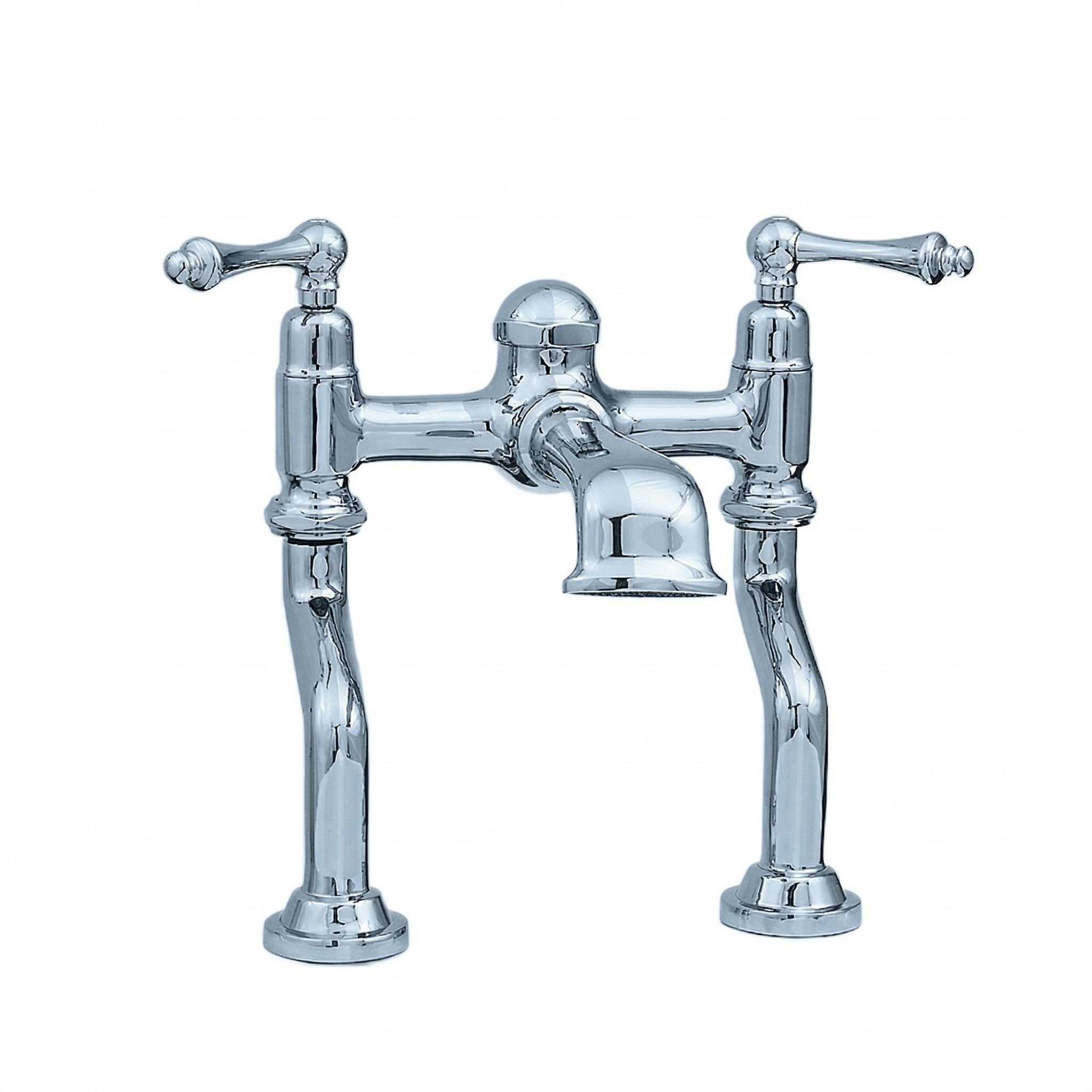 Offset Deck Mount Tub Faucet with Straight Spout P0803 | Strom Living Chrome - Tub Fillers