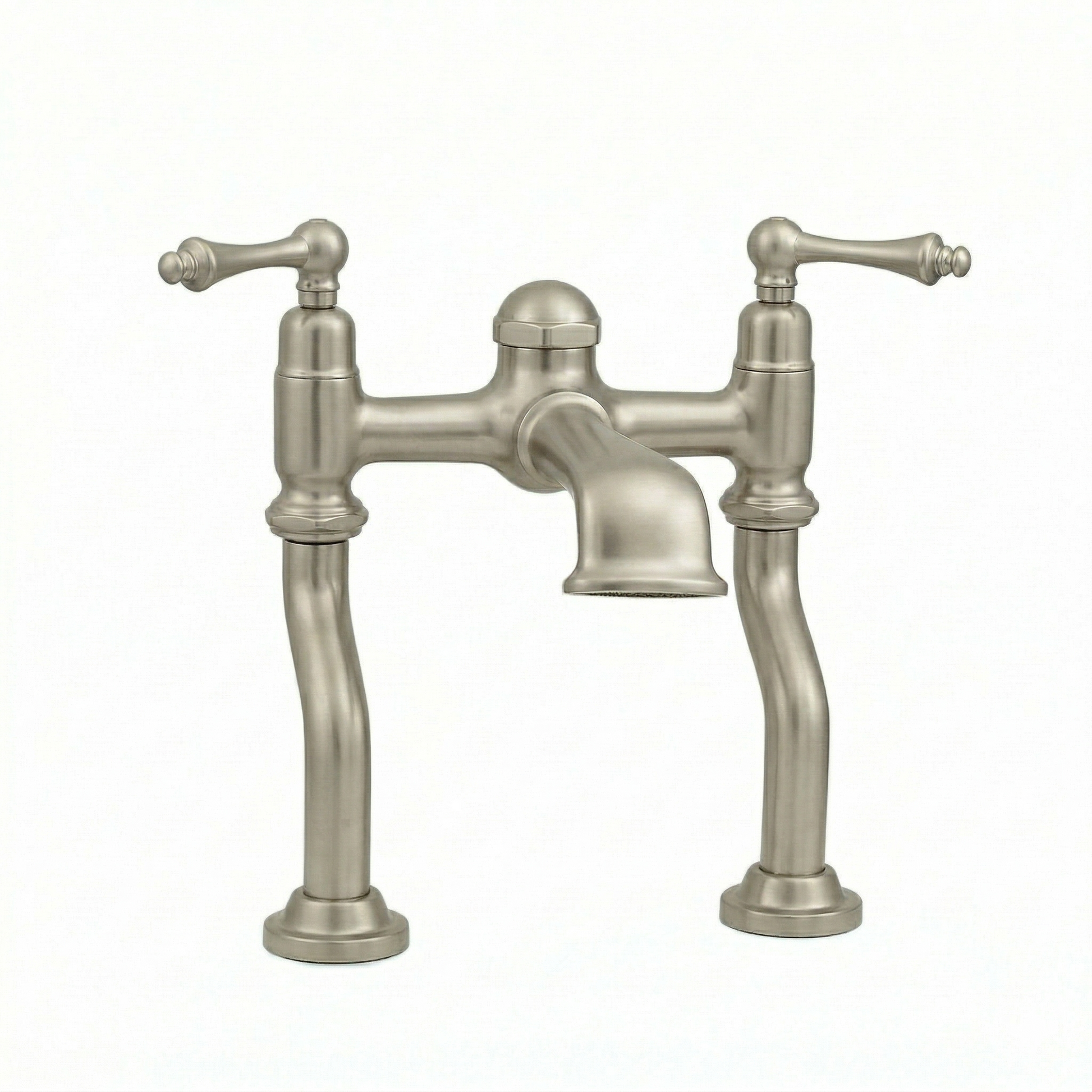 Offset Deck Mount Tub Faucet with Straight Spout P0803 | Strom Living Matte Nickel - Tub Fillers
