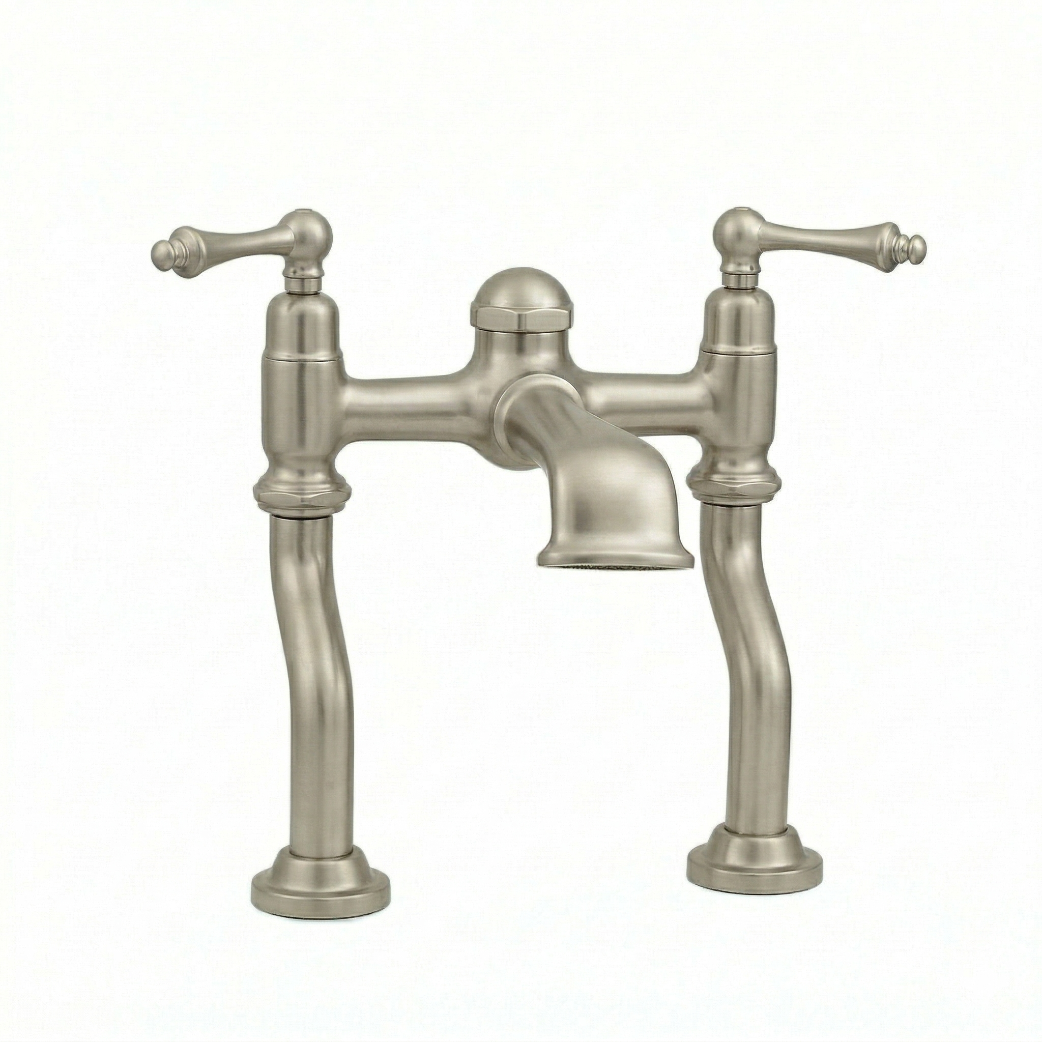 Offset Deck Mount Tub Faucet with Straight Spout P0803 | Strom Living Matte Nickel - Tub Fillers