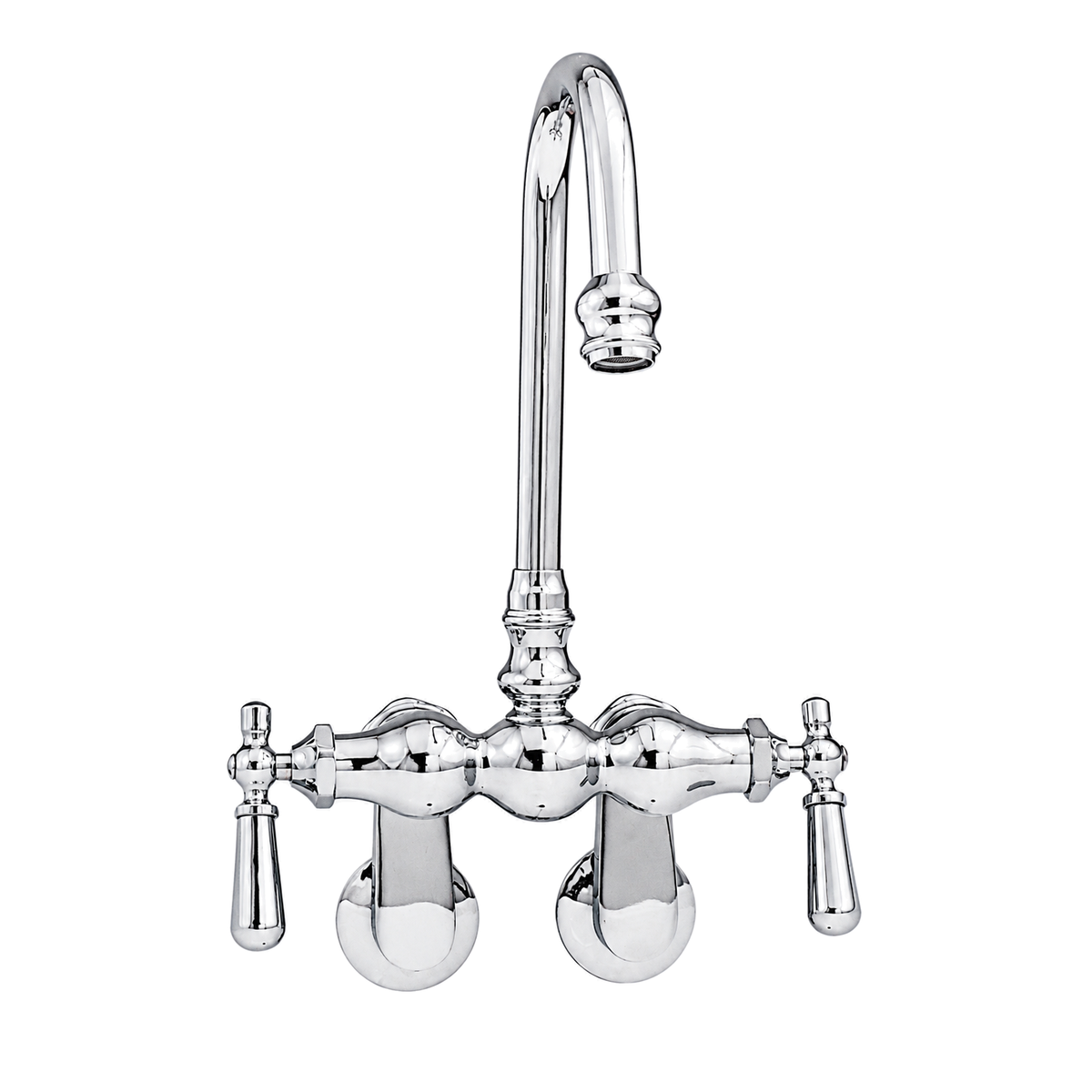 Tub Mount Gooseneck Faucet Lever Handles P0804 | Strom Living Chrome - Tub Fillers