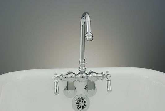 Strom Living Tub Faucet with Adjustable Centers, Handles and Gooseneck Spout