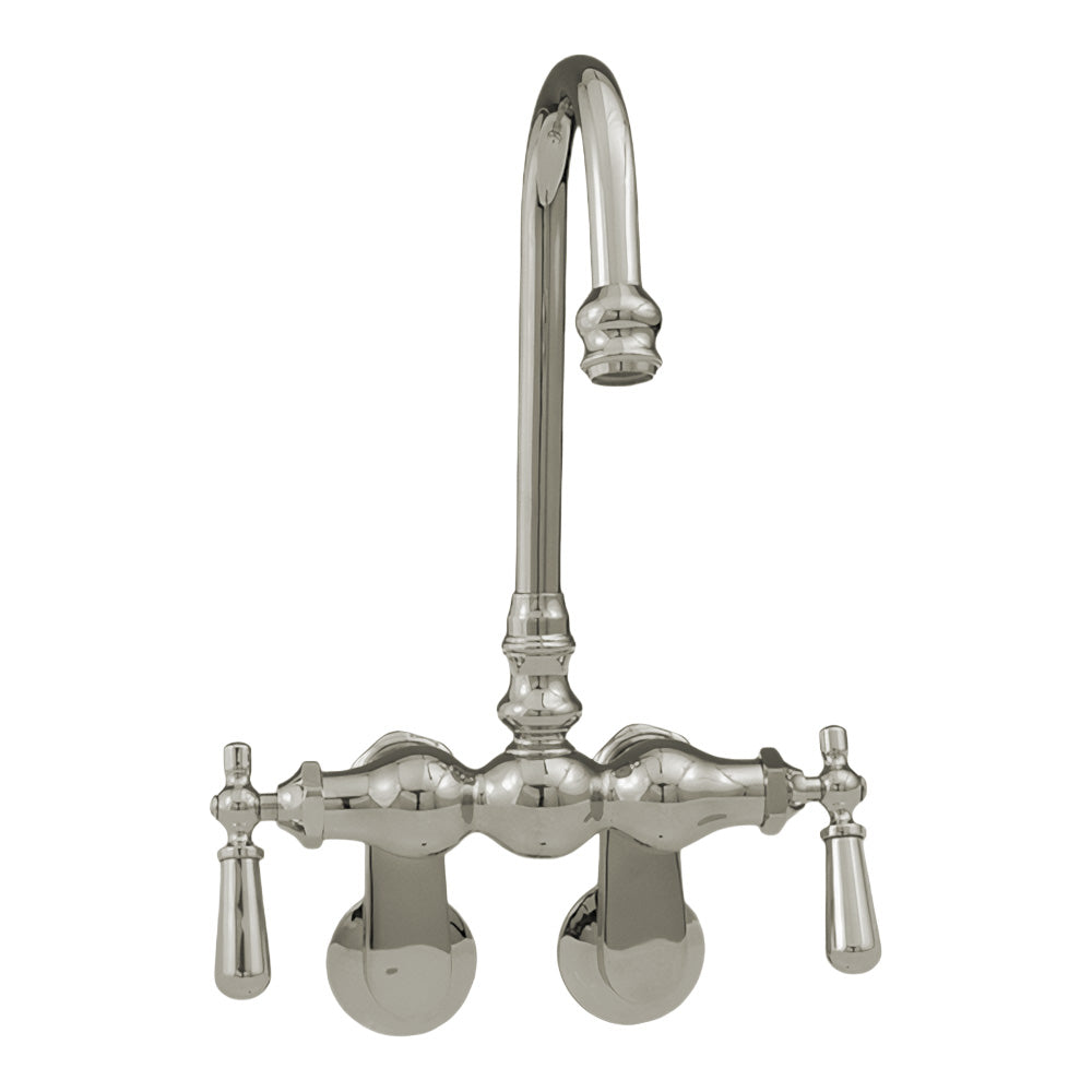 Tub Mount Gooseneck Faucet Lever Handles P0804 | Strom Living Matte Nickel - Tub Fillers