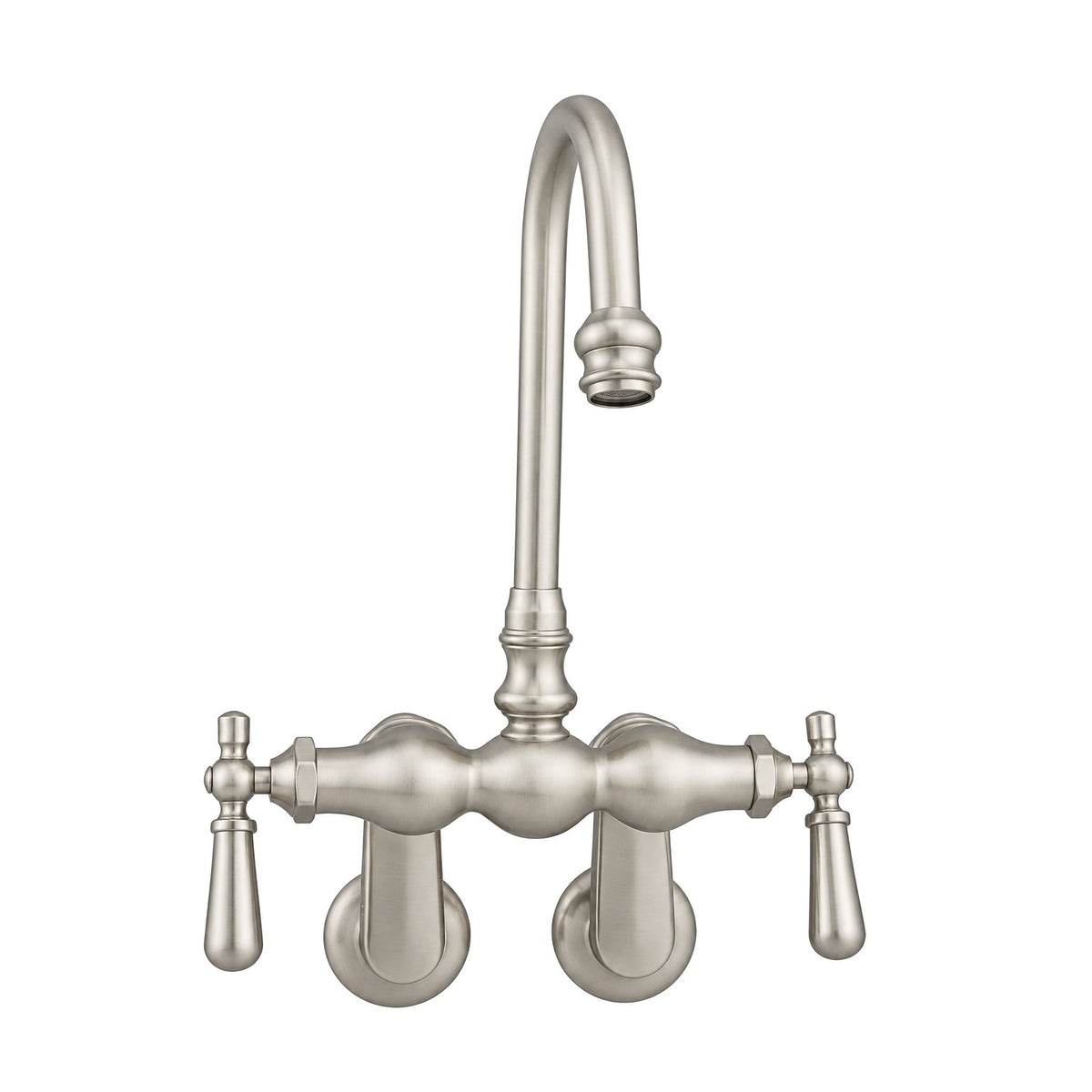 Tub Mount Gooseneck Faucet Lever Handles P0804 | Strom Living Matte Nickel - Tub Fillers