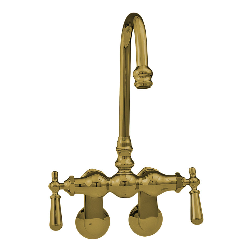 Tub Mount Gooseneck Faucet Lever Handles P0804 | Strom Living Supercoat Brass - Tub Fillers