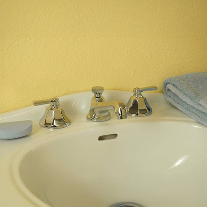 Strom Living Mississippi Sink Faucet with Lever Handles, Valves and Spout Extension