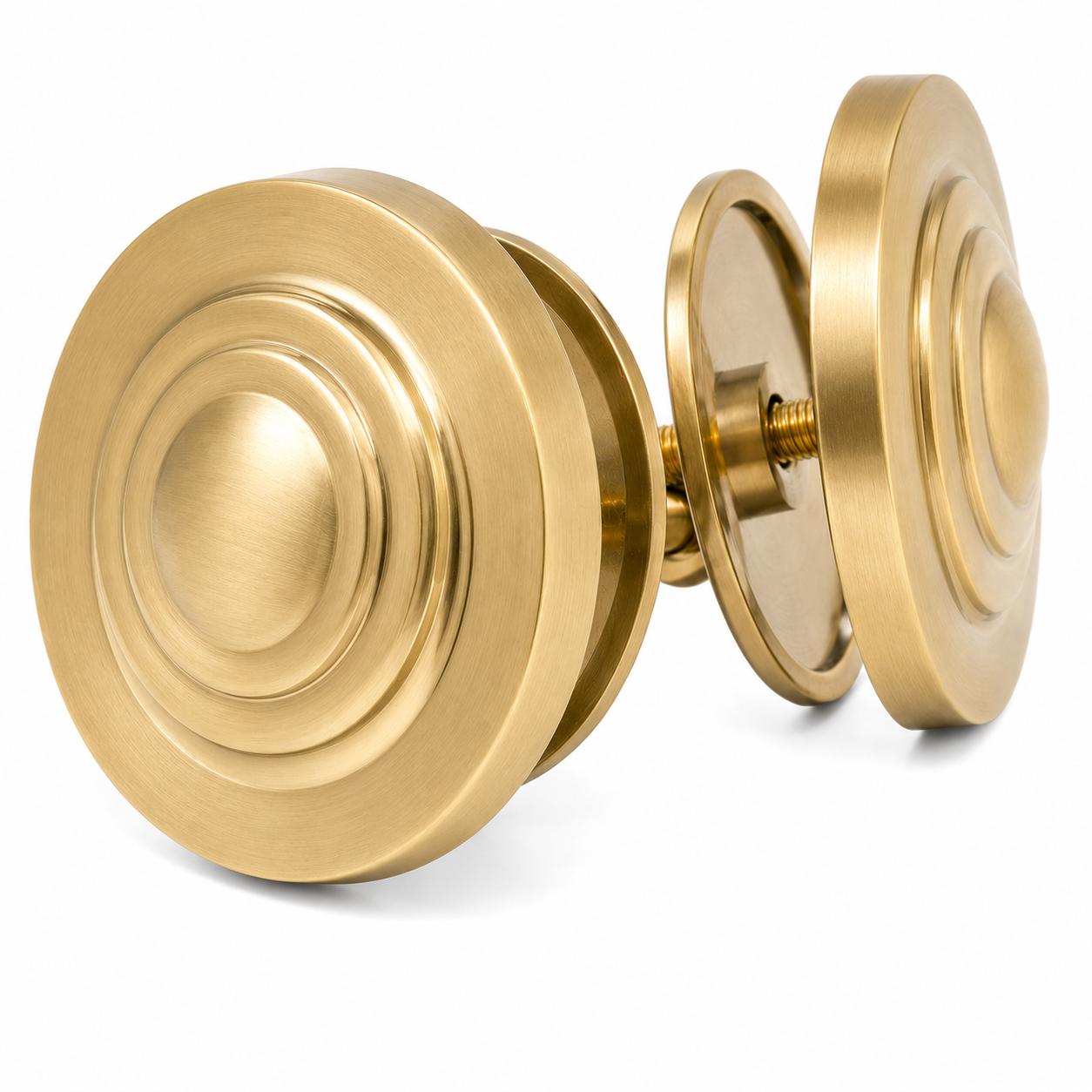 Tub Hole Covers Pair with 2 3, 8" Diameter P0816 | Strom Living Satin Brass - Faucet Parts