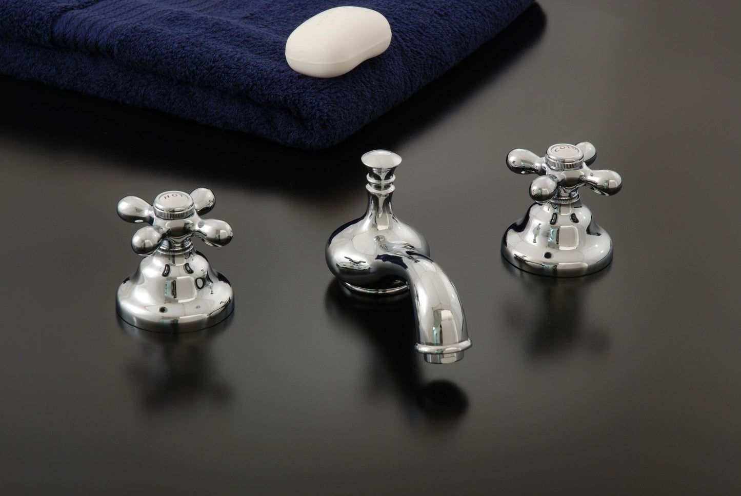 Strom Living Sacramento Widespread Lavatory Faucet Set with Cross Handles and Pop-up Drain