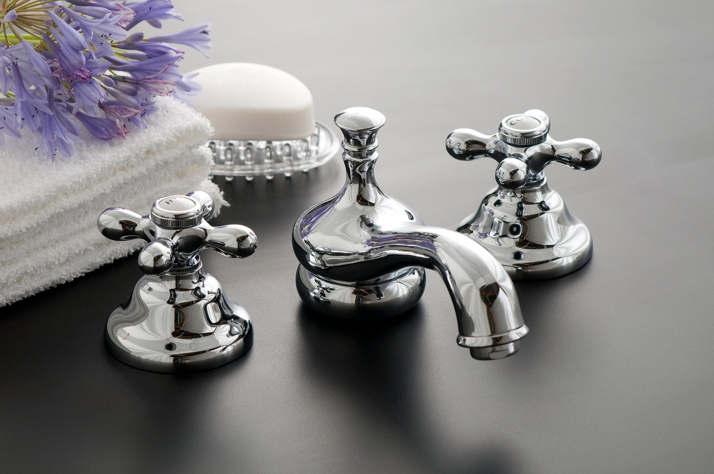 Strom Living Sacramento Widespread Lavatory Faucet Set with Cross Handles and Pop-up Drain