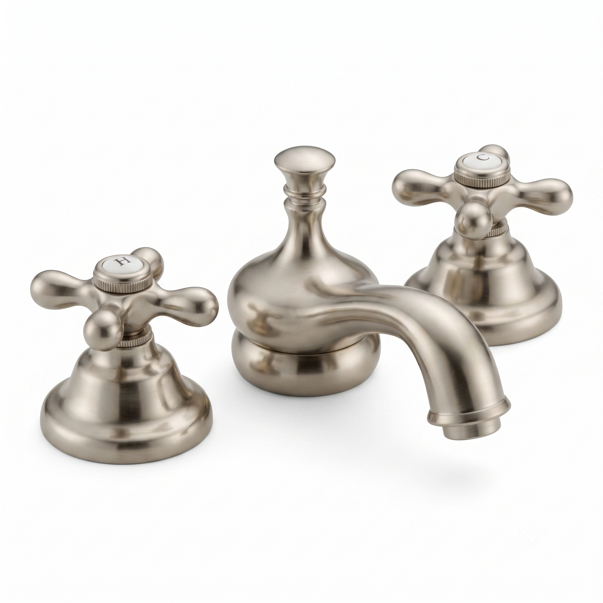 Sacramento Widespread Lavatory Faucet P0820 | Strom Living Matte Nickel - Bathroom Faucets