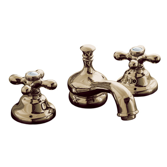Strom Living Sacramento Widespread Lavatory Faucet Set with Cross Handles and Pop-up Drain