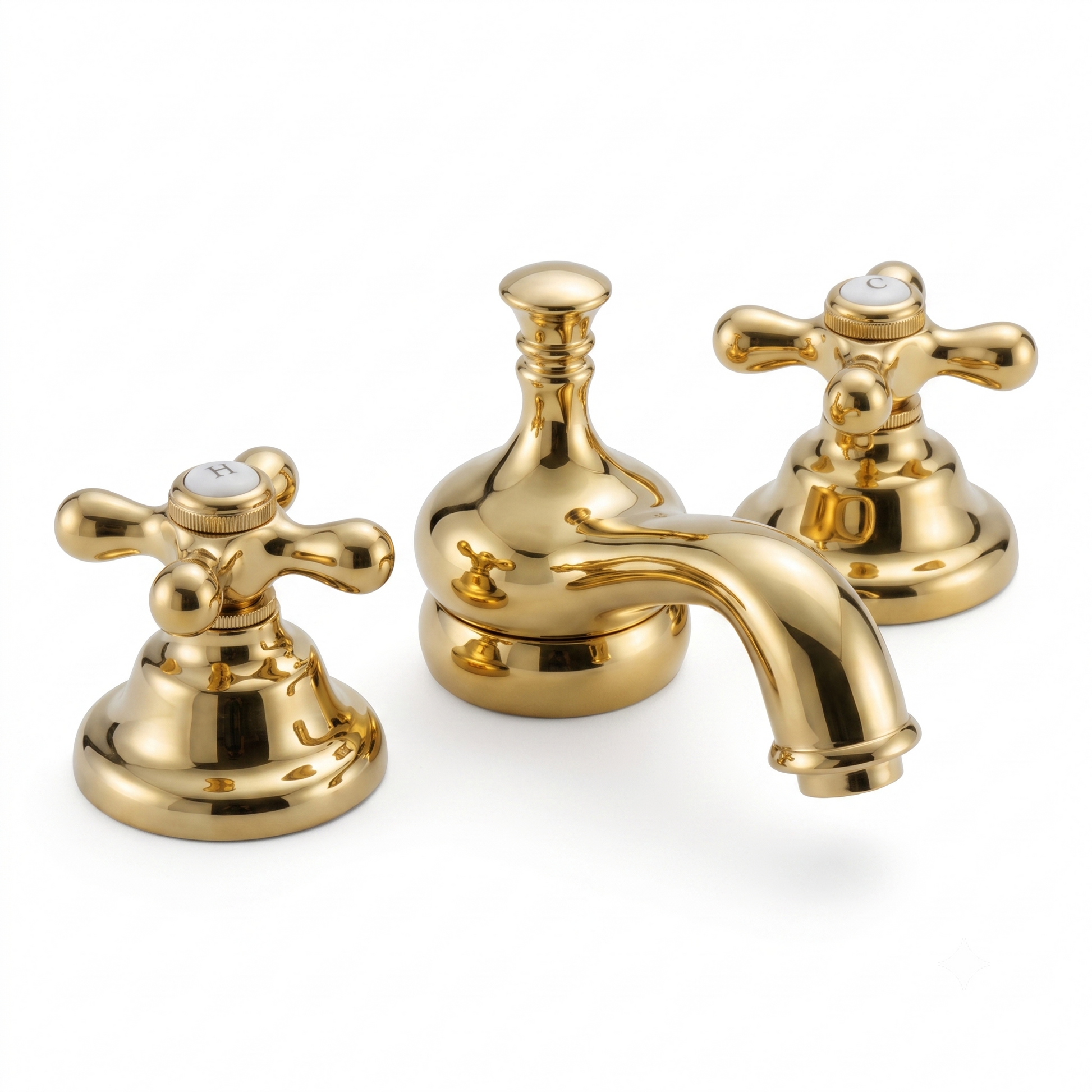 Sacramento Widespread Lavatory Faucet P0820 | Strom Living Supercoat Brass - Bathroom Faucets