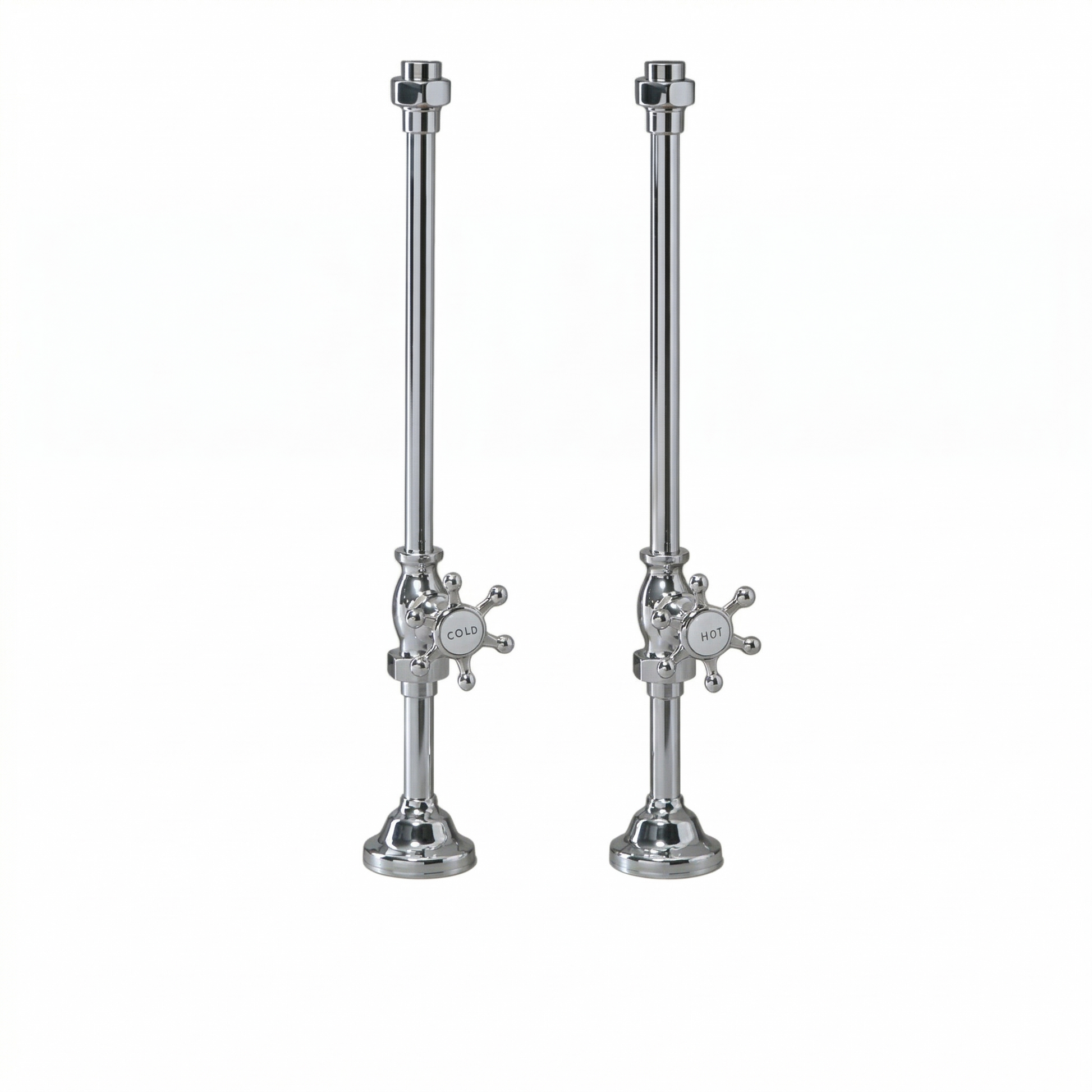 Strom Living Deck Mount Supplies with 6 Spoke Handles Chrome - Bathtub Components