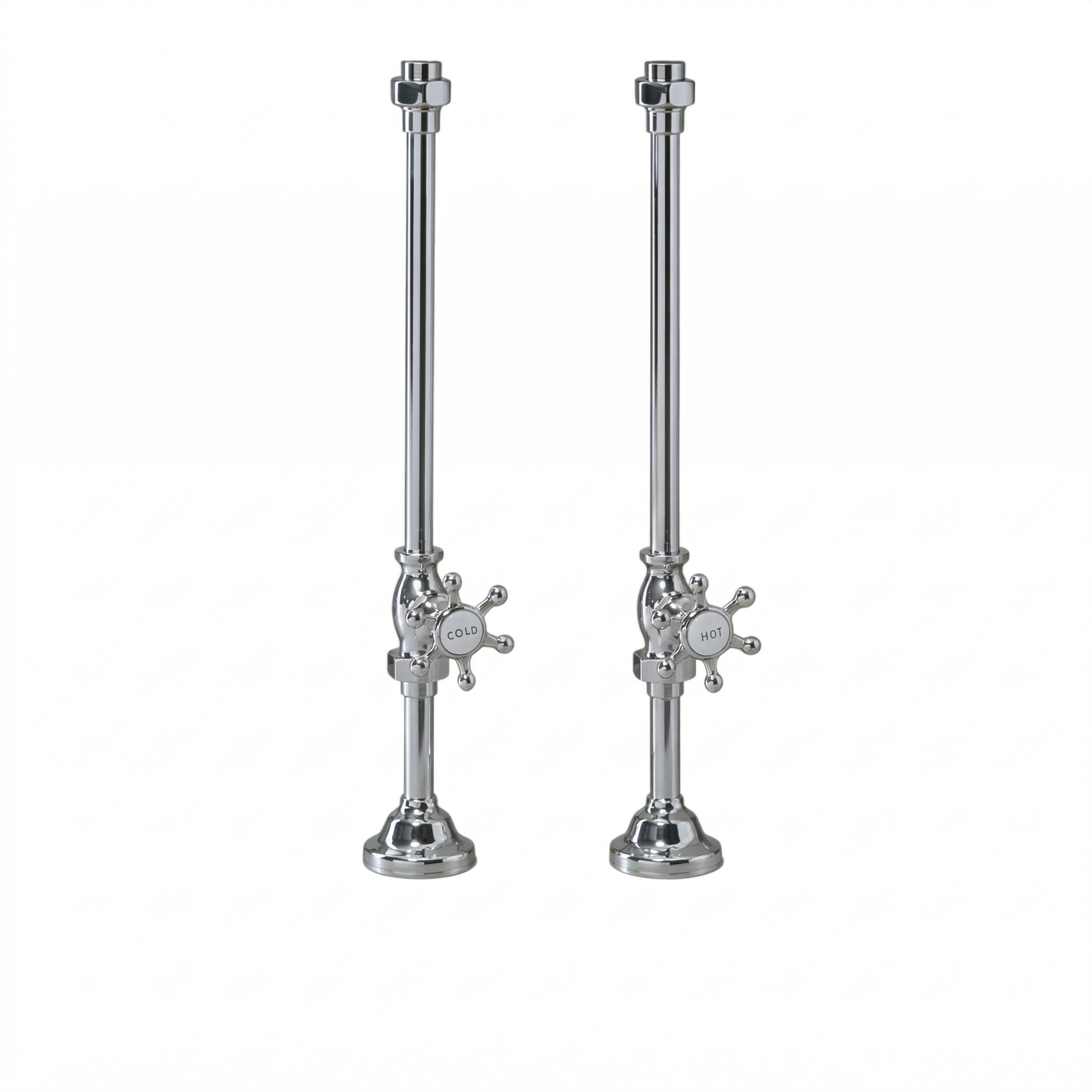 Strom Living Deck Mount Supplies with 6 Spoke Handles Chrome - Bathtub Components