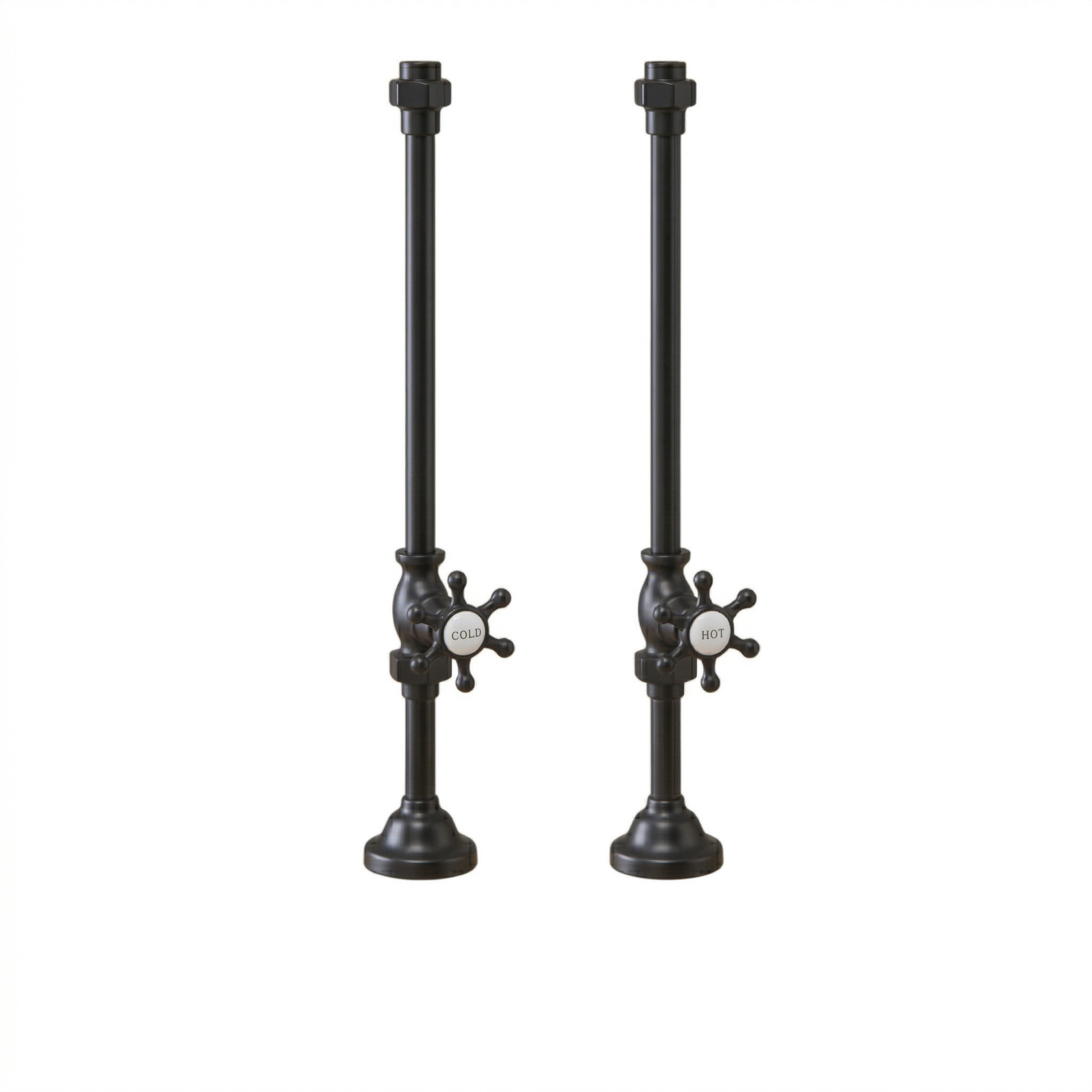 Strom Living Deck Mount Supplies with 6 Spoke Handles Oil Rubbed Bronze - Bathtub Components