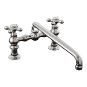 Columbia Kitchen Faucet with Swivel Spout, Hook up Nipple Kit and Cross Handles P0831 | Strom Living