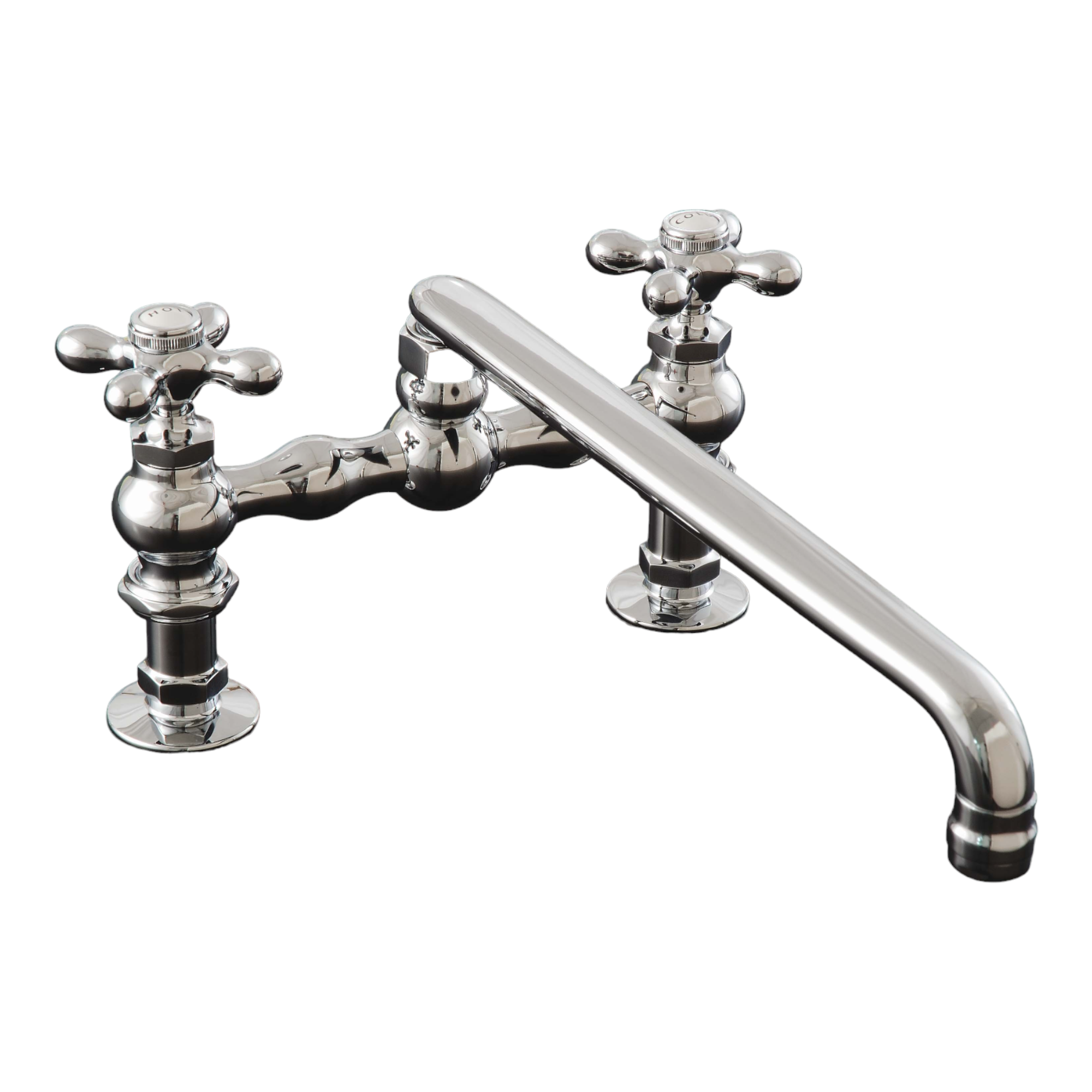 Columbia Kitchen Faucet with Swivel Spout, Hook up Nipple Kit and Cross Handles P0831 | Strom Living
