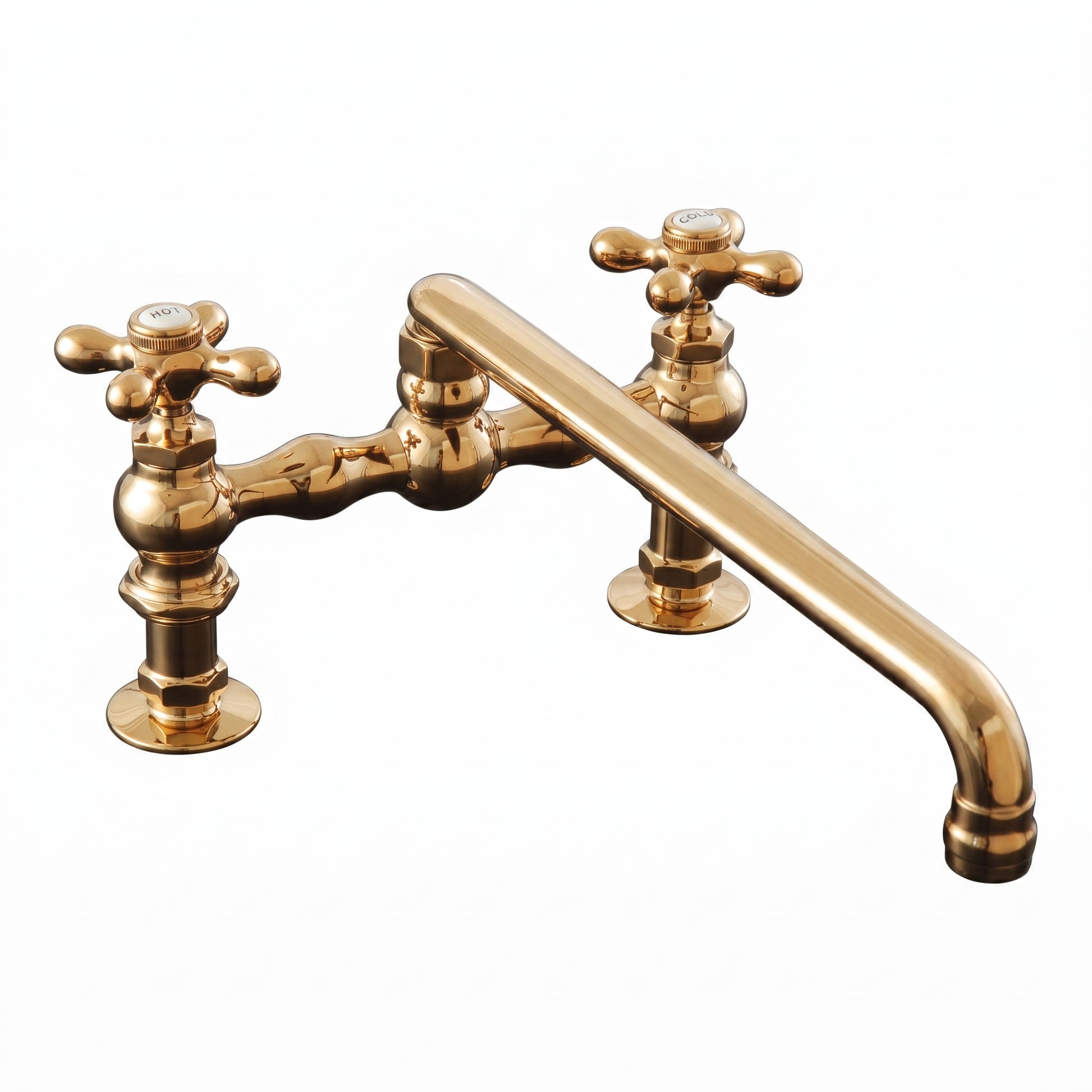 Columbia Deck Mount Kitchen Faucet P0831 | Strom Living Polished Brass - Kitchen Faucets