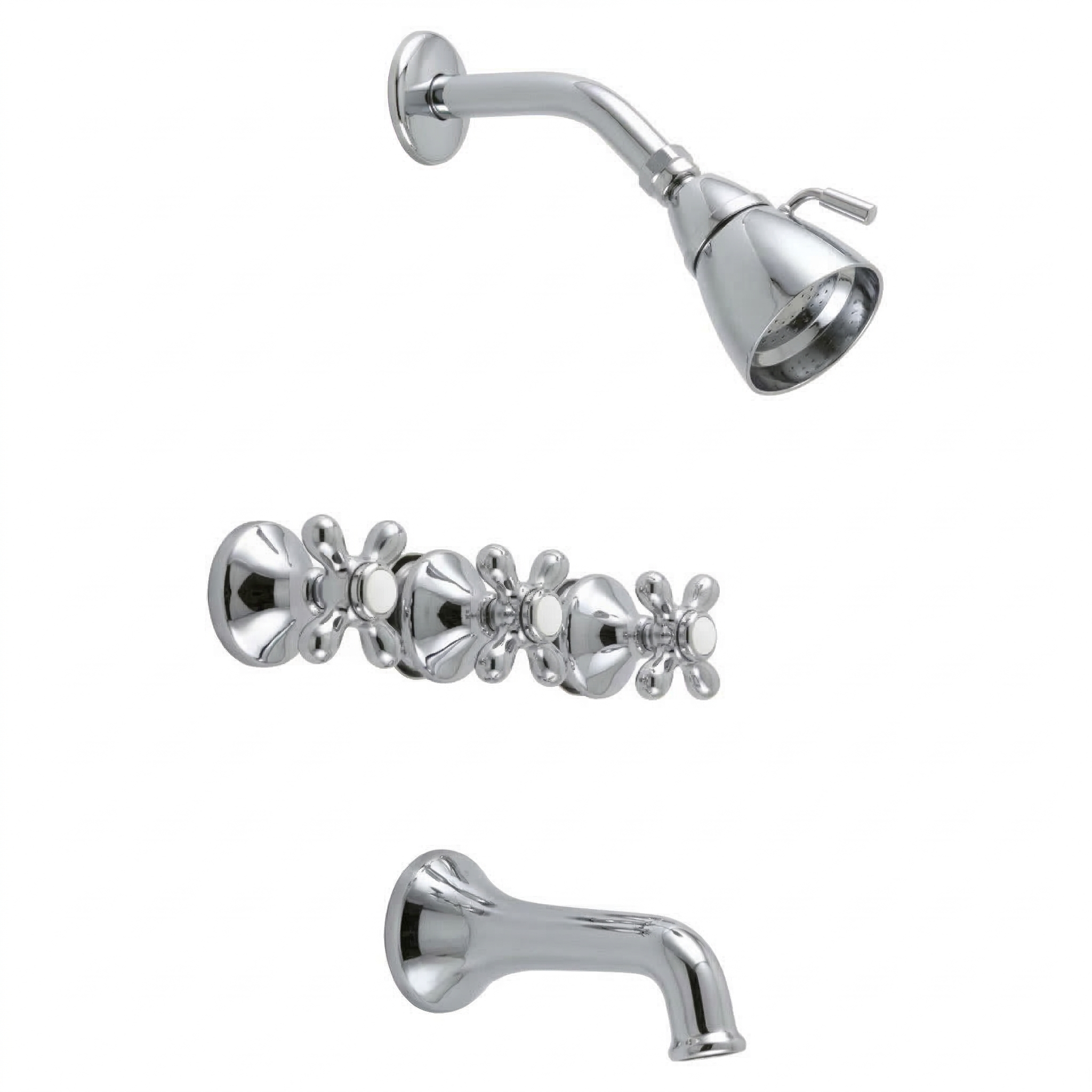 Sacramento In-Wall Tub & Shower Set P0844 | Strom Living Chrome - Showers