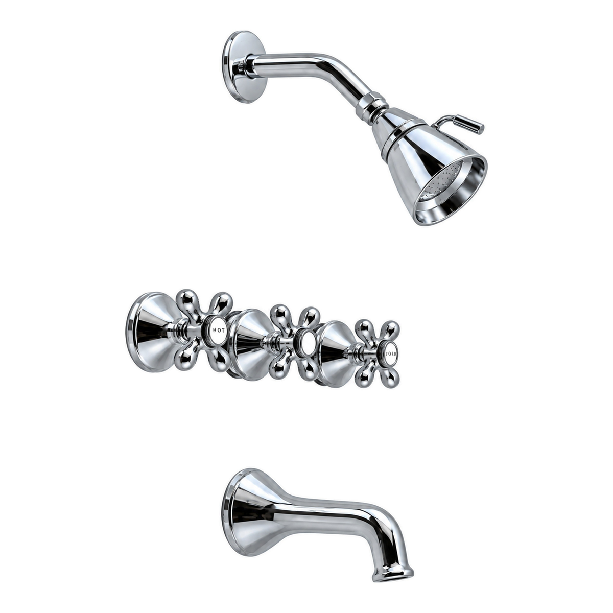 Sacramento In-Wall Tub & Shower Set P0844 in Chrome