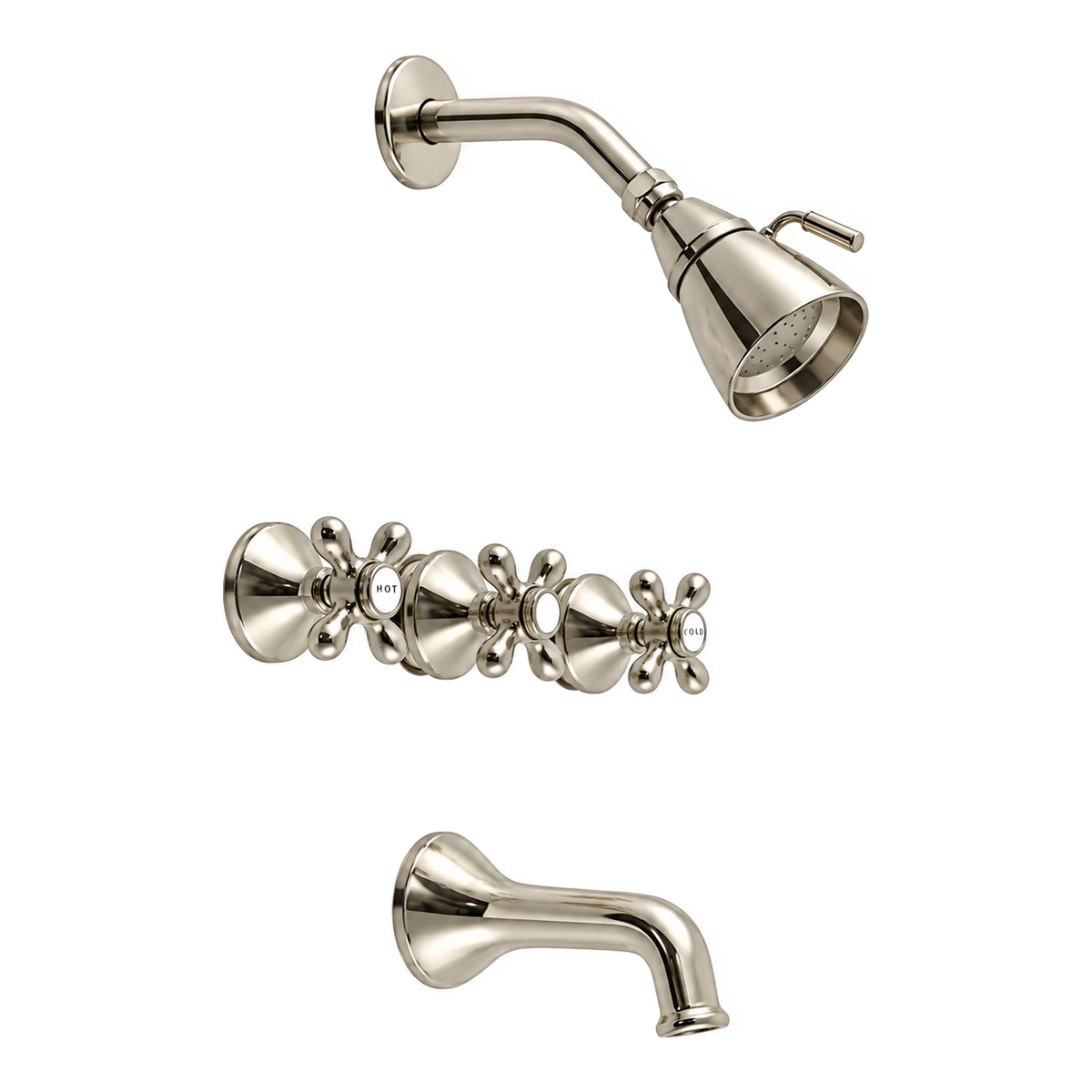 Sacramento In-Wall Tub & Shower Set P0844 in Polished Nickel