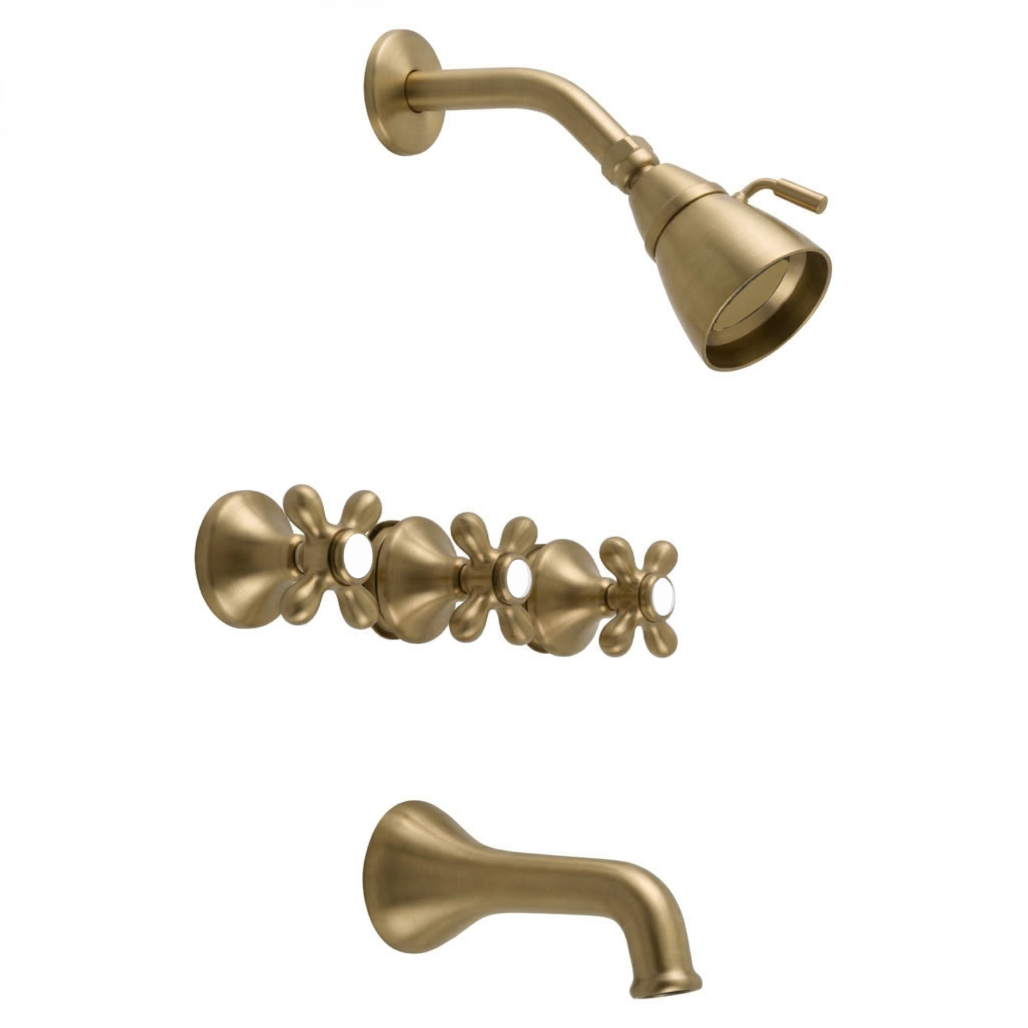 Sacramento In-Wall Tub & Shower Set P0844 | Strom Living Raw Brass - Showers