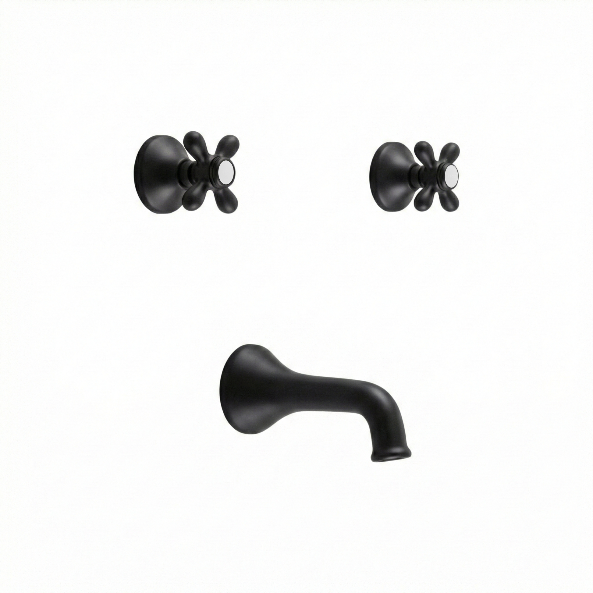 Sacramento In-Wall Tub Filler Set P0845 | Strom Living Satin Black - Showers