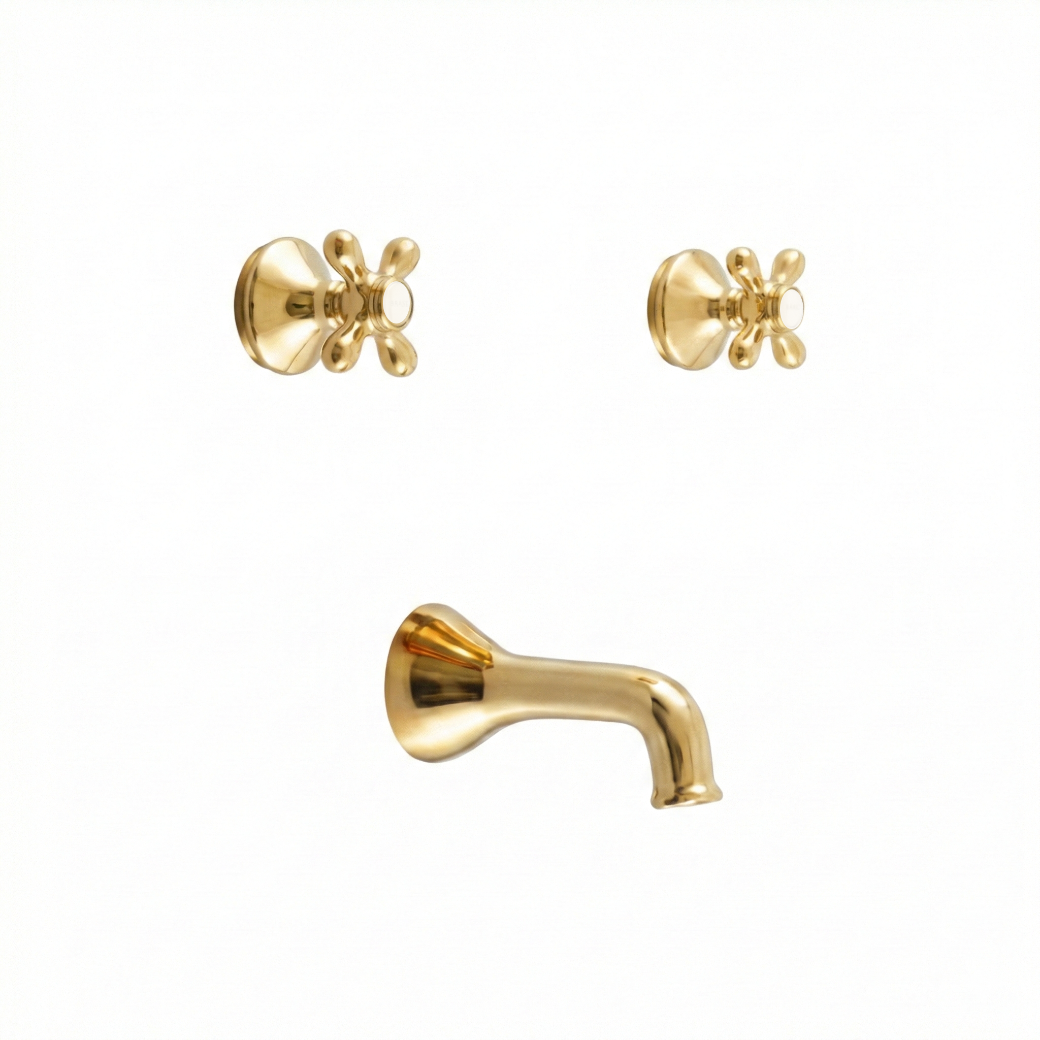 Sacramento In-Wall Tub Filler Set P0845 | Strom Living Supercoat Brass - Showers