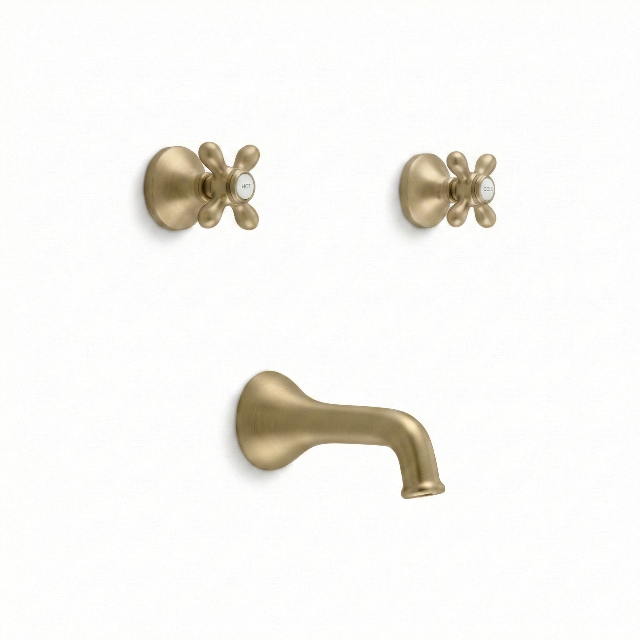 Sacramento In-Wall Tub Filler Set P0845 | Strom Living Satin Brass - Showers
