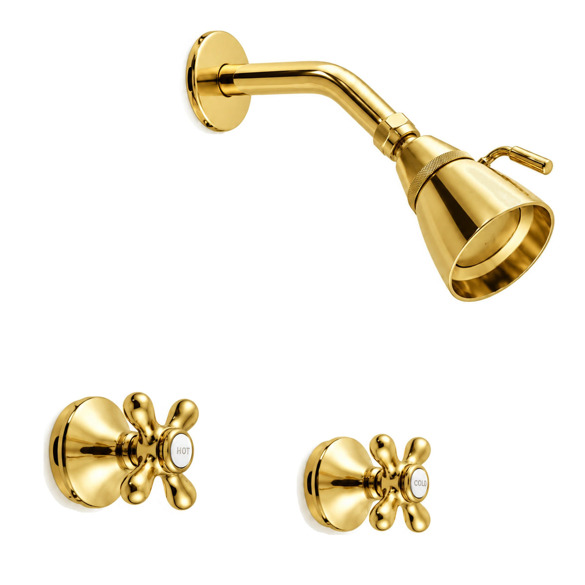 Sacramento In-Wall Shower Set P0846 in Supercoat Brass / Polished Brass