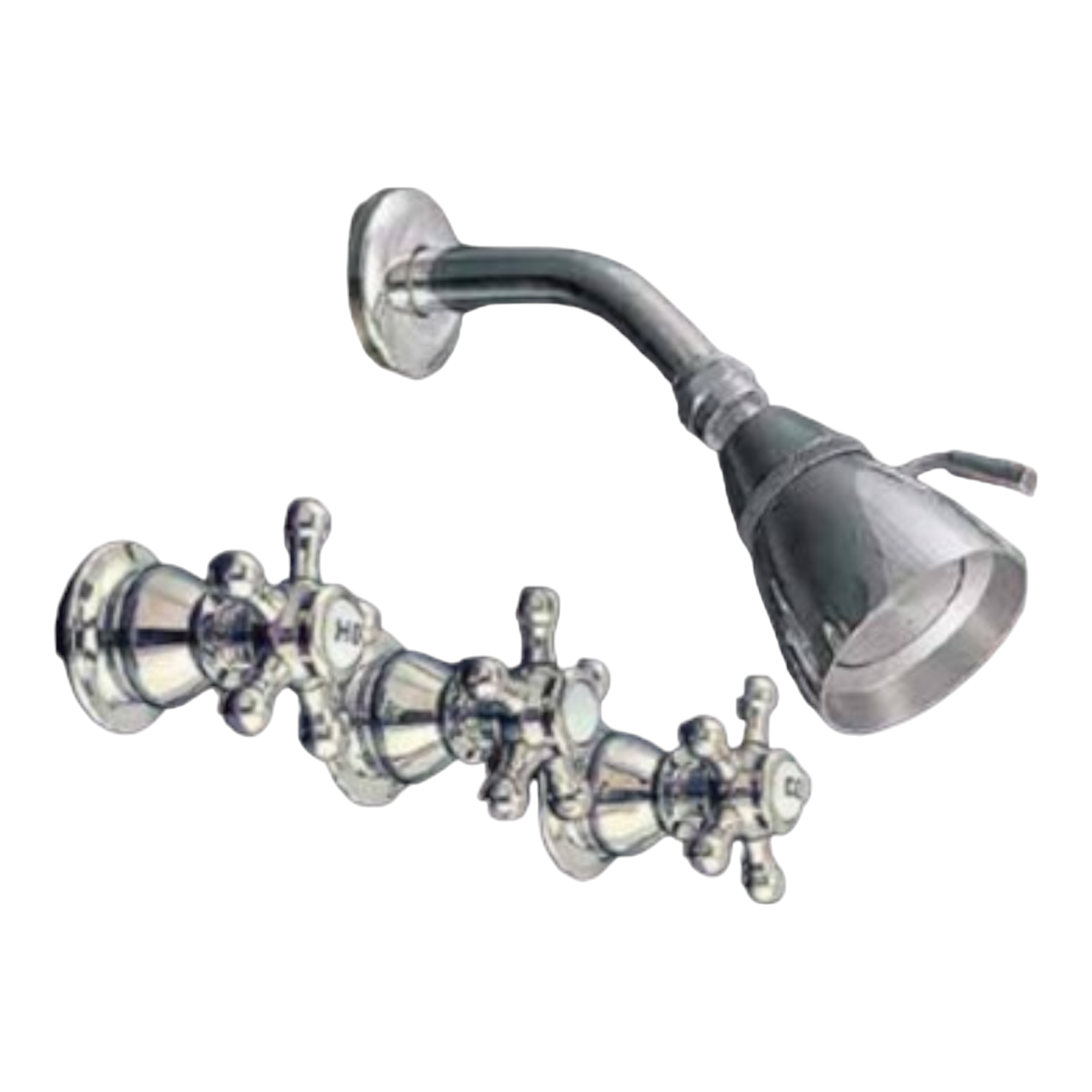 Strom Living Sacramento Wall Shower Set With 8" Centers/2.5" Shower Nipple and 3 Way Tee