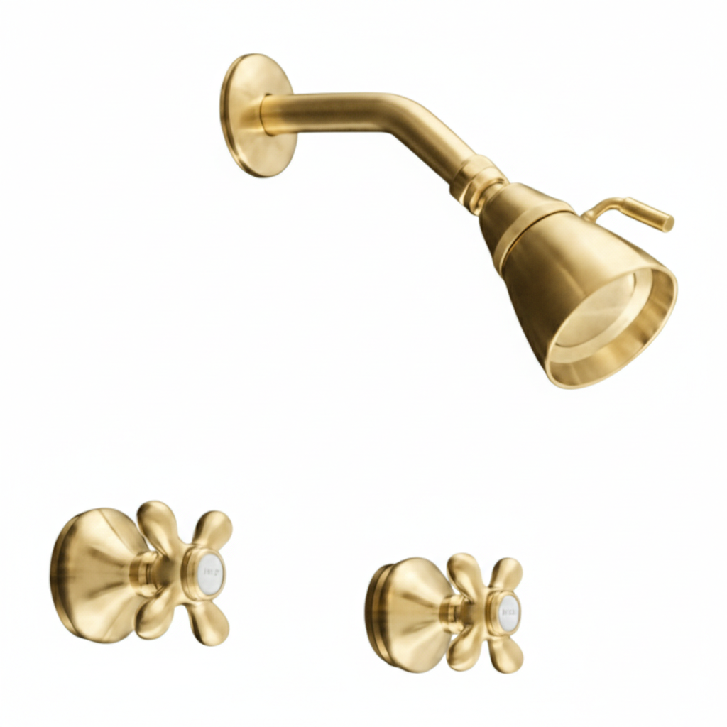 Sacramento In-Wall Shower Set P0846 | Strom Living Polished Brass - Showers